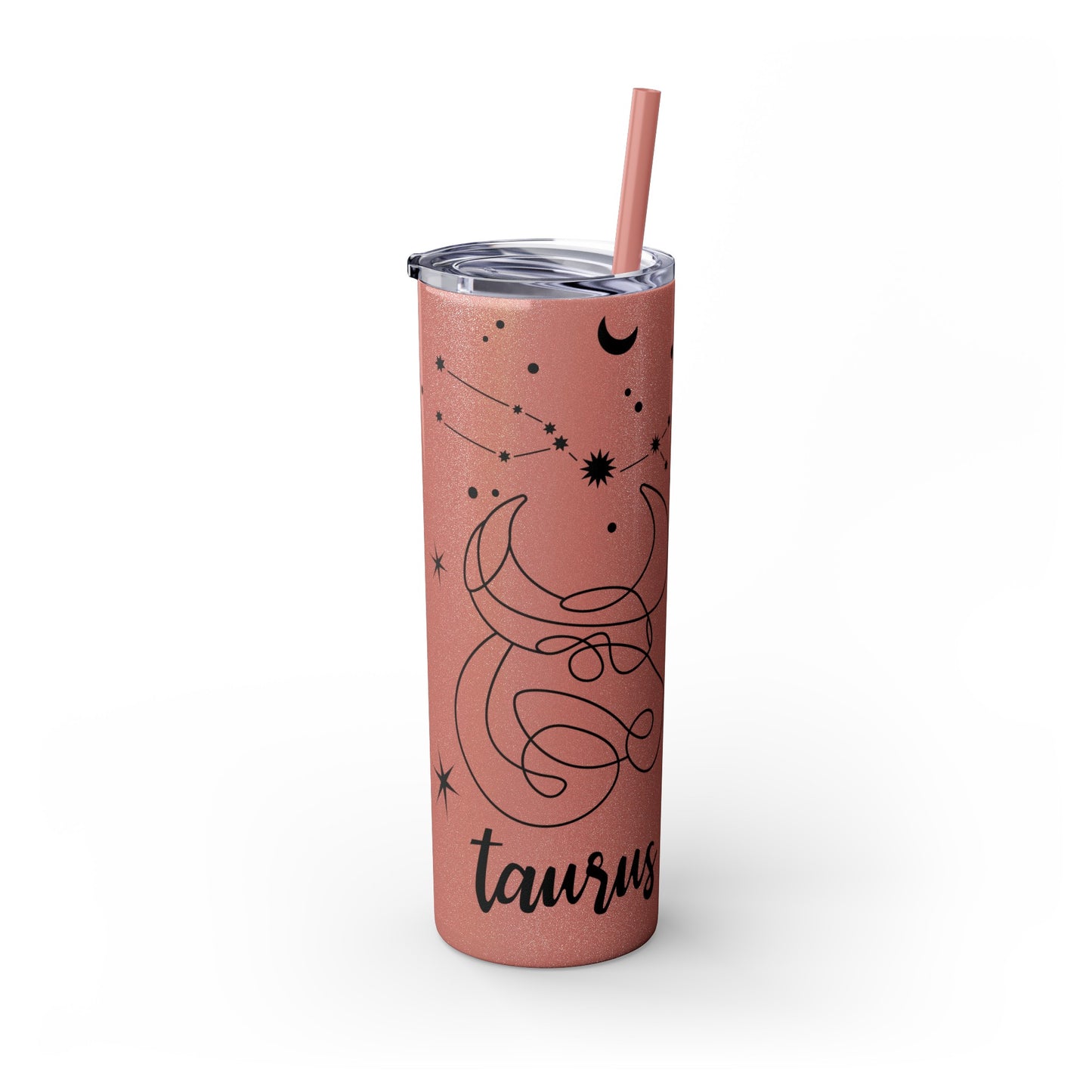 Taurus, Skinny Tumbler with Straw, 20oz