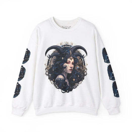 Capricorn , ™ Crewneck Sweatshirt ( side arm design)