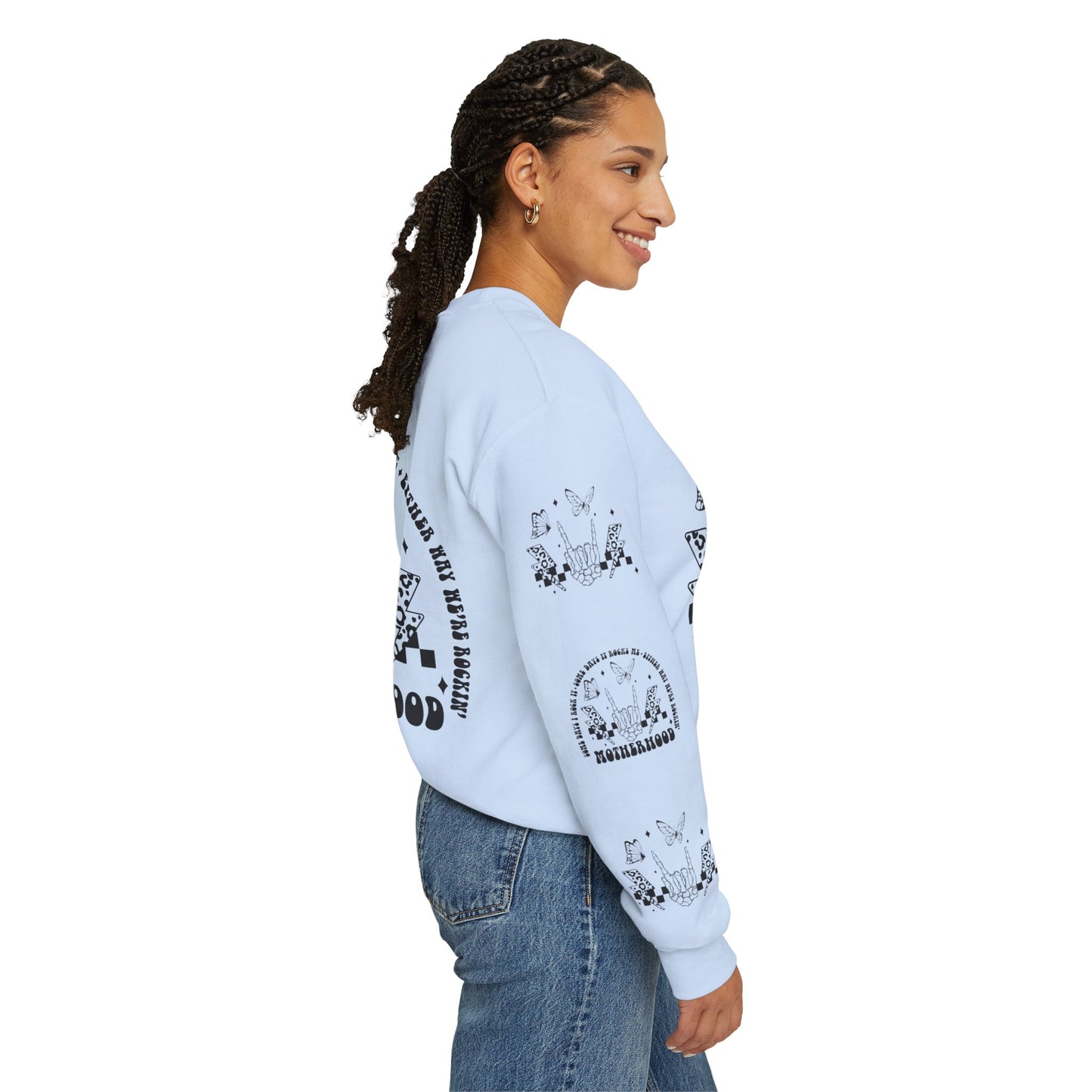 Motherhood , ™ Crewneck Sweatshirt ( side arm design)