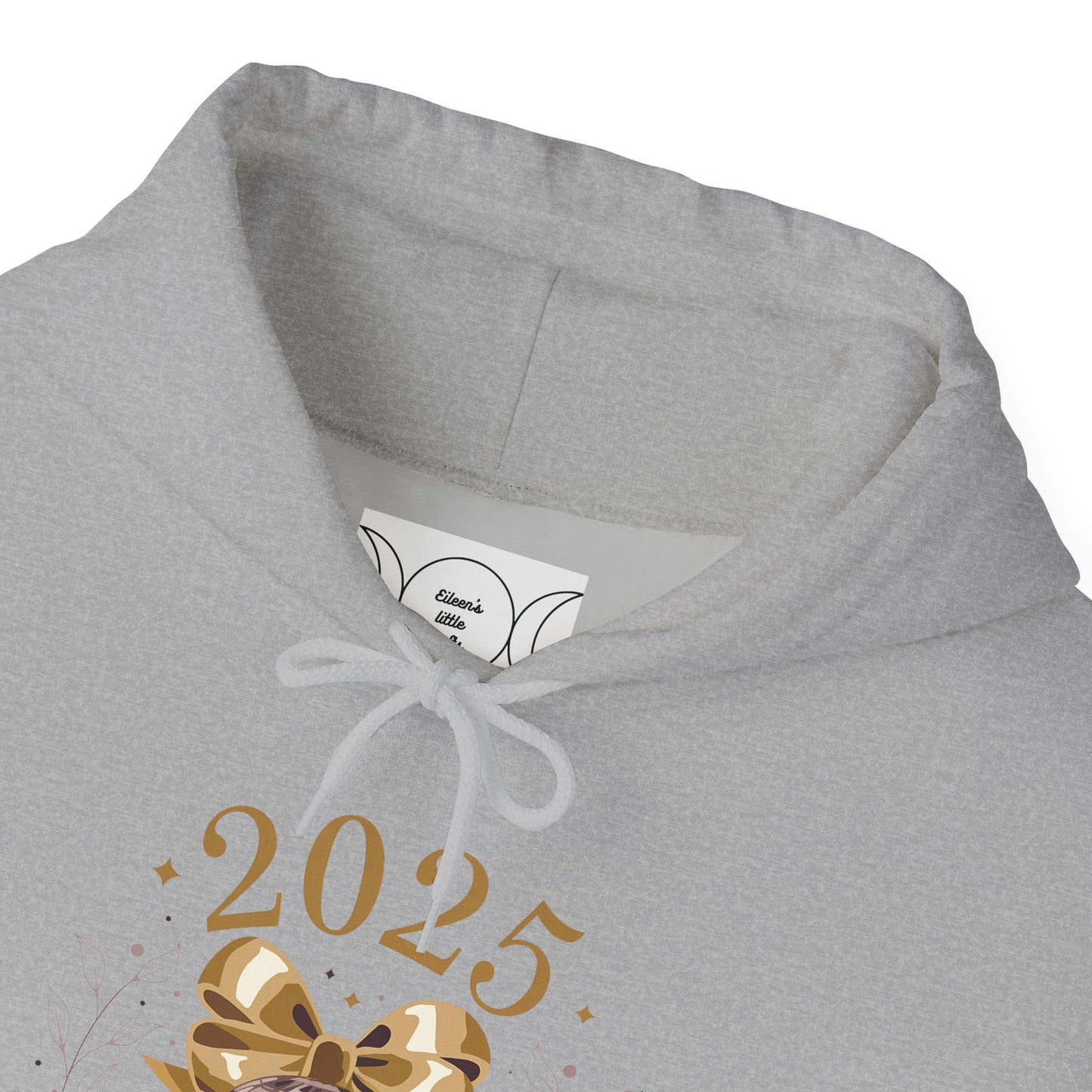 Happy new year, Unisex Heavy Blend™ Hooded Sweatshirt (sleeve arm design)