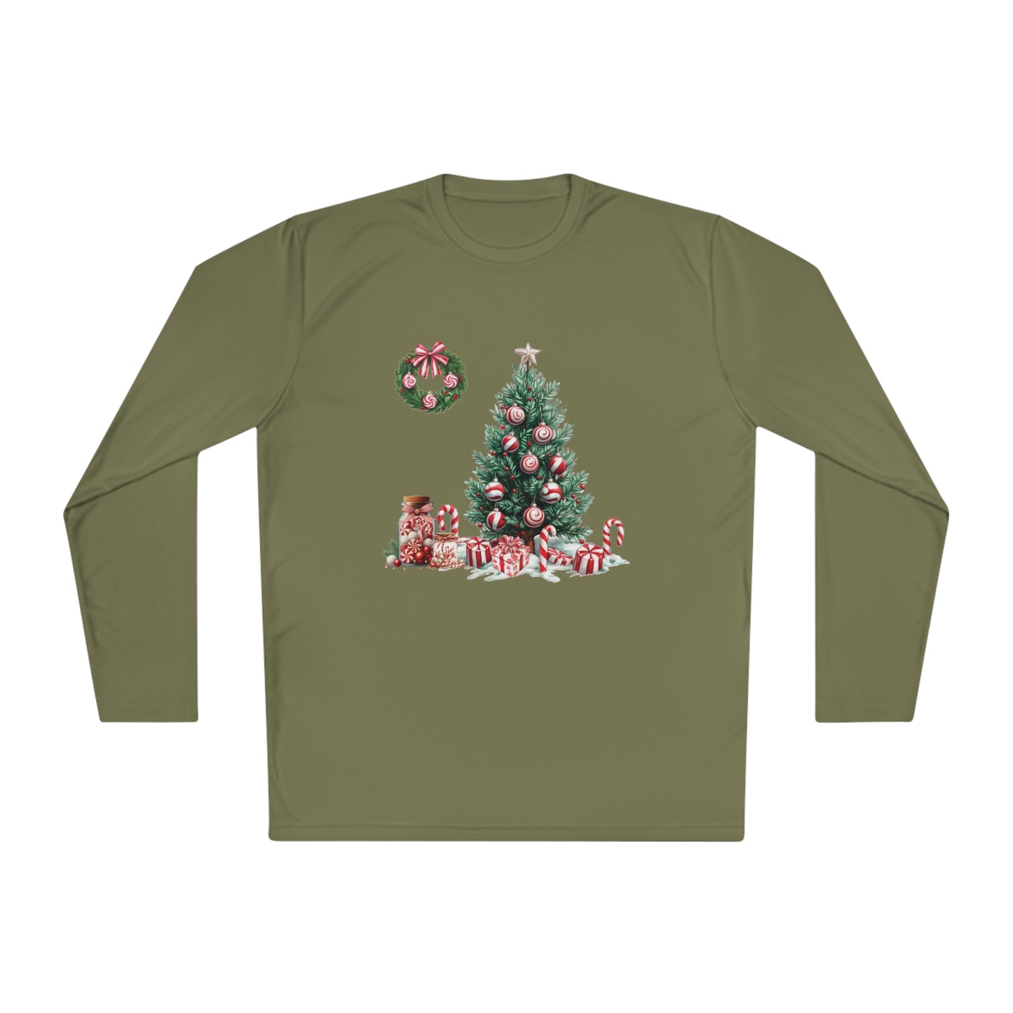 Peppermint Christmas,  Unisex Lightweight Long Sleeve Tee