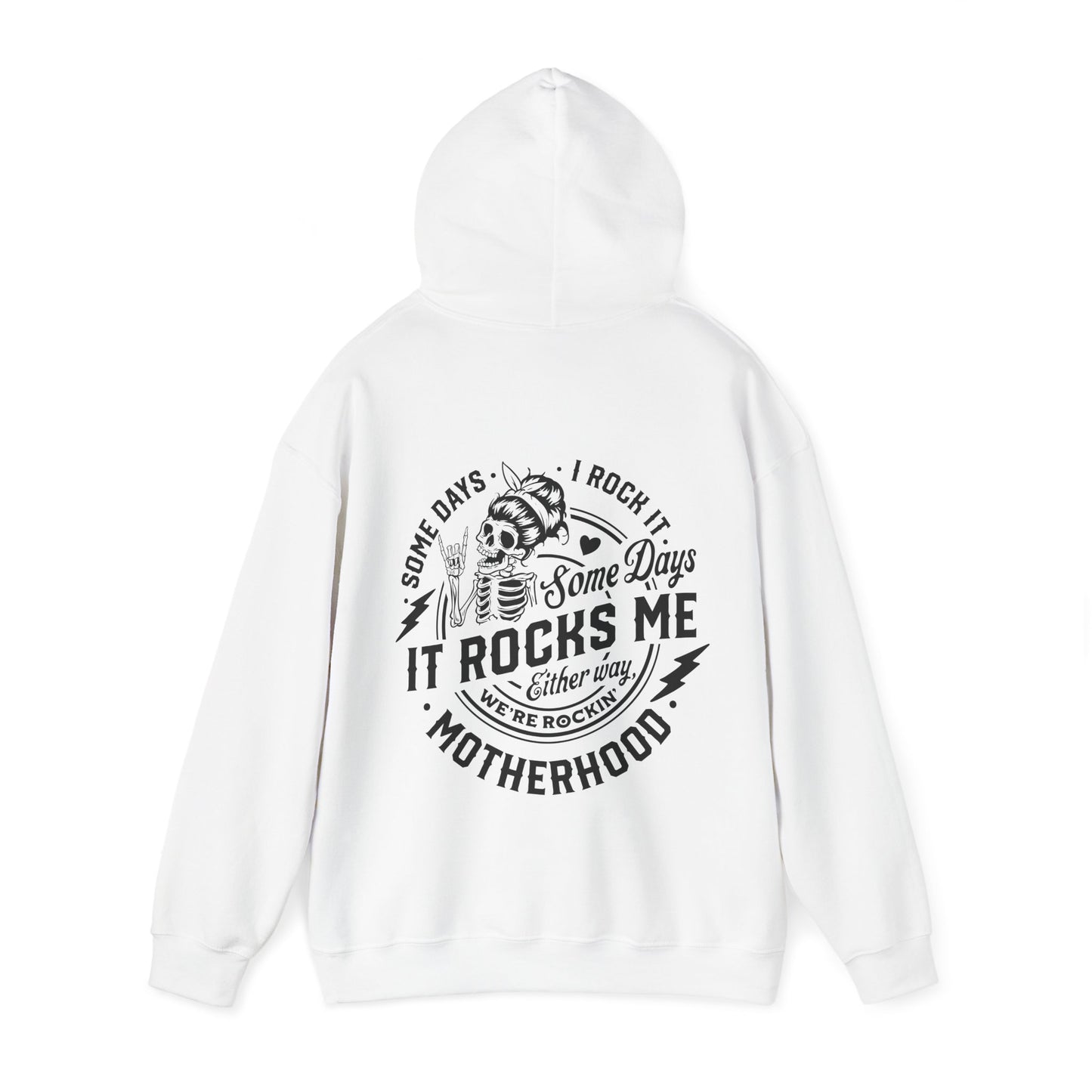 Rocking motherhood ,  Unisex Heavy Blend™ Hooded Sweatshirt (no side arm design)