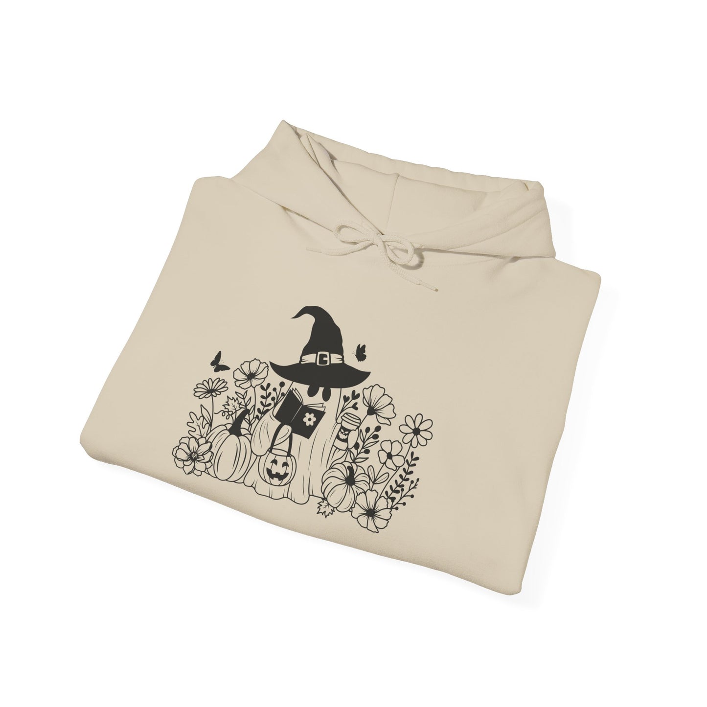 Cozy boo reading,  Unisex Heavy Blend™ Hooded Sweatshirt (no side arm design)