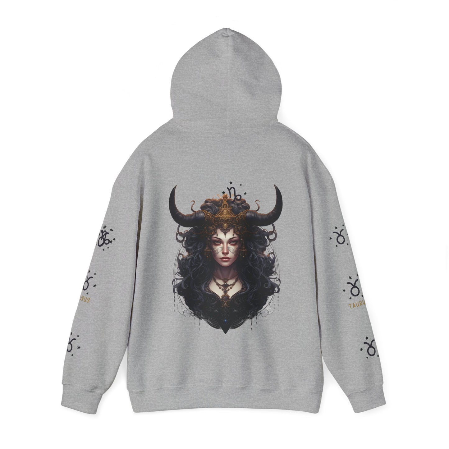 Taurus, Unisex Heavy Blend™ Hooded Sweatshirt (sleeve design )