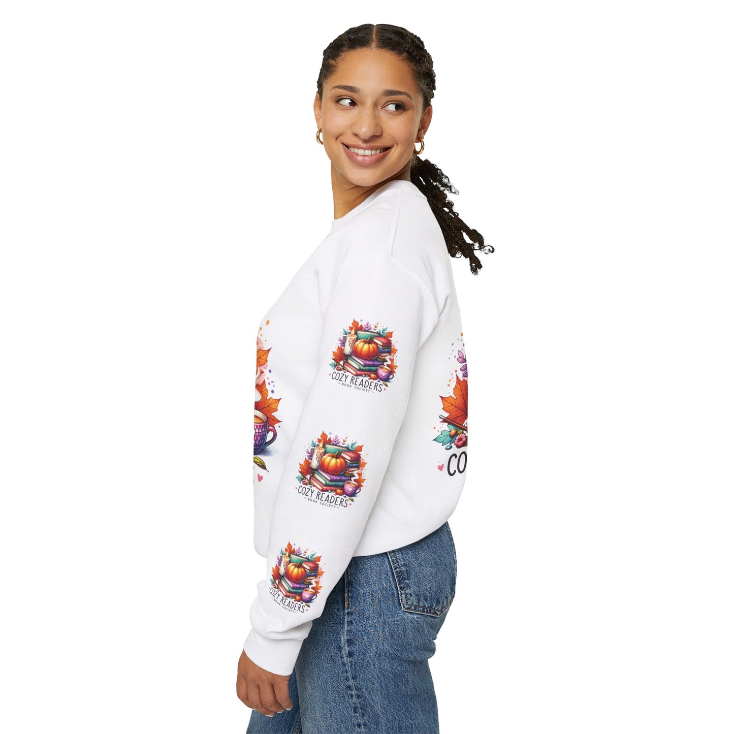 Cozy reader book society, ™ Crewneck Sweatshirt ( no sleeve design )