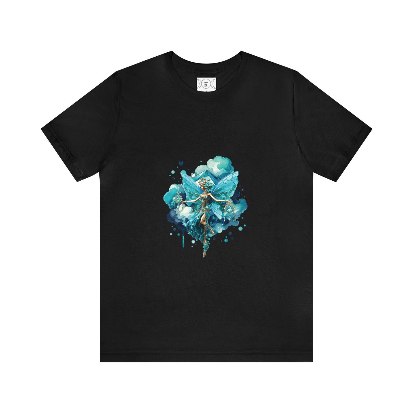 March aquamarine fairy, Unisex Jersey Short Sleeve Tee  no arm design