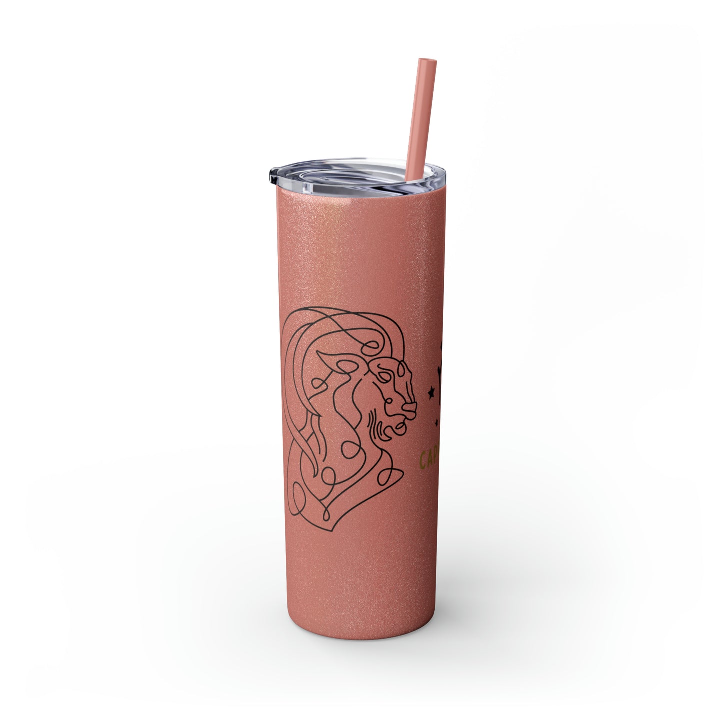 Capricorn Skinny Tumbler with Straw, 20oz