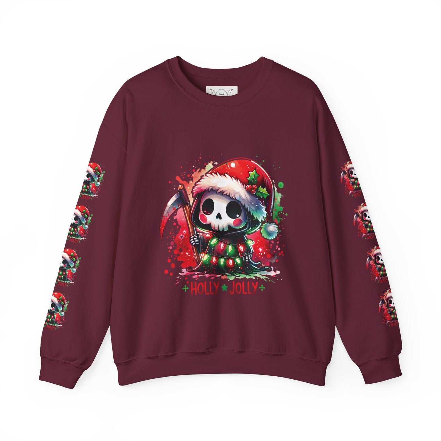 Holly jolly, ™ Crewneck Sweatshirt ( sleeve design )