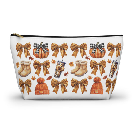 Fall and bows,  Accessory Pouch w T-bottoms