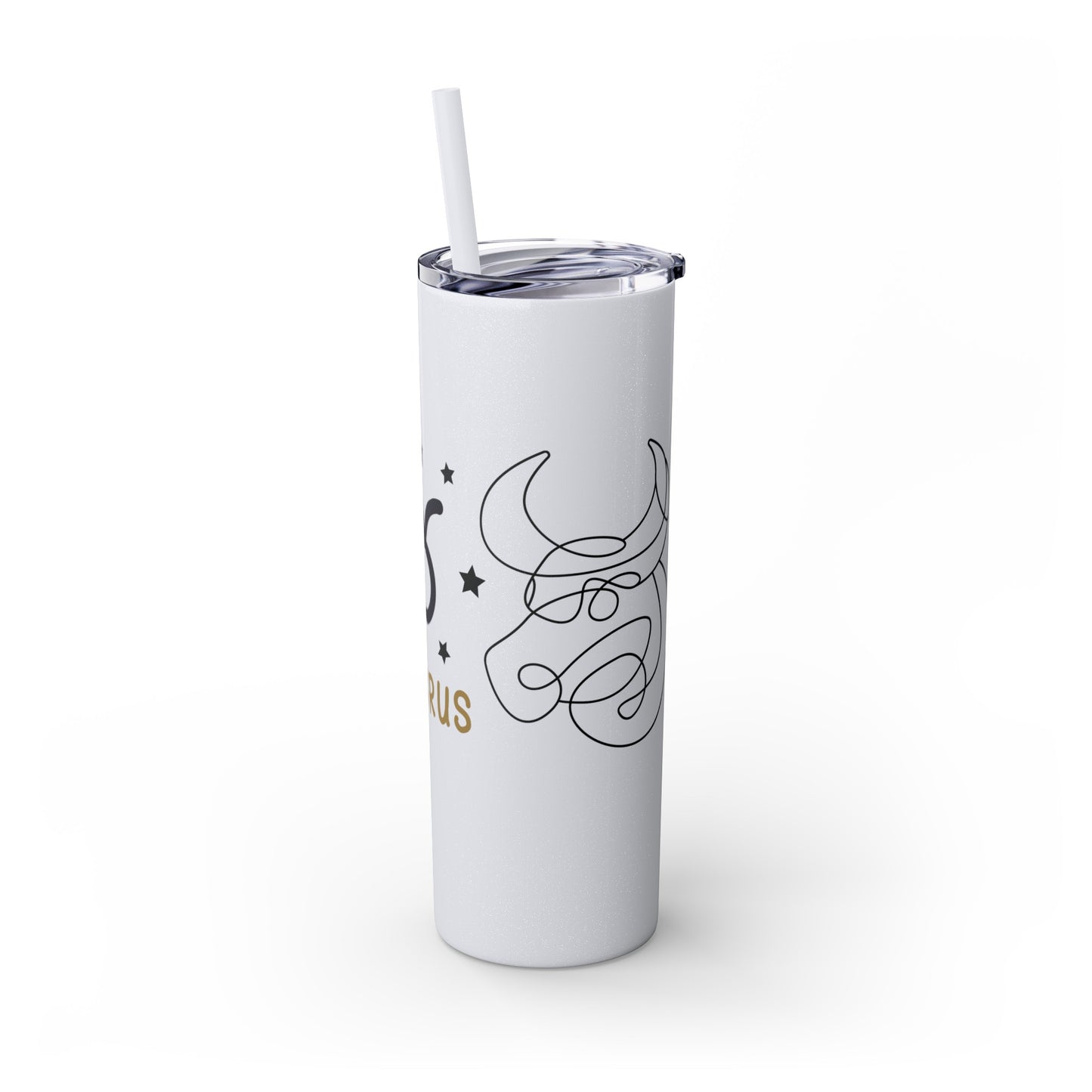 Taurus, Skinny Tumbler with Straw, 20oz