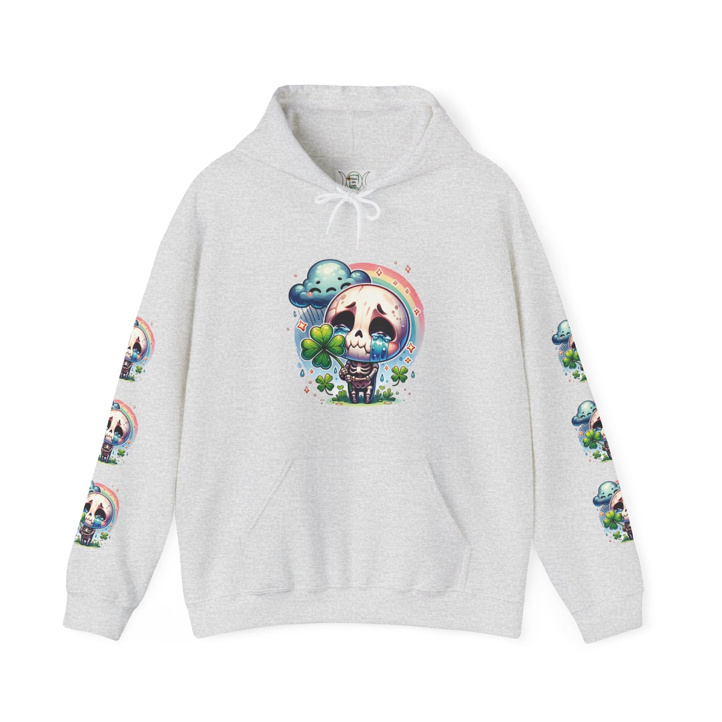 Little guy feeling lucky,  Unisex Heavy Blend™ Hooded Sweatshirt (side arm design)