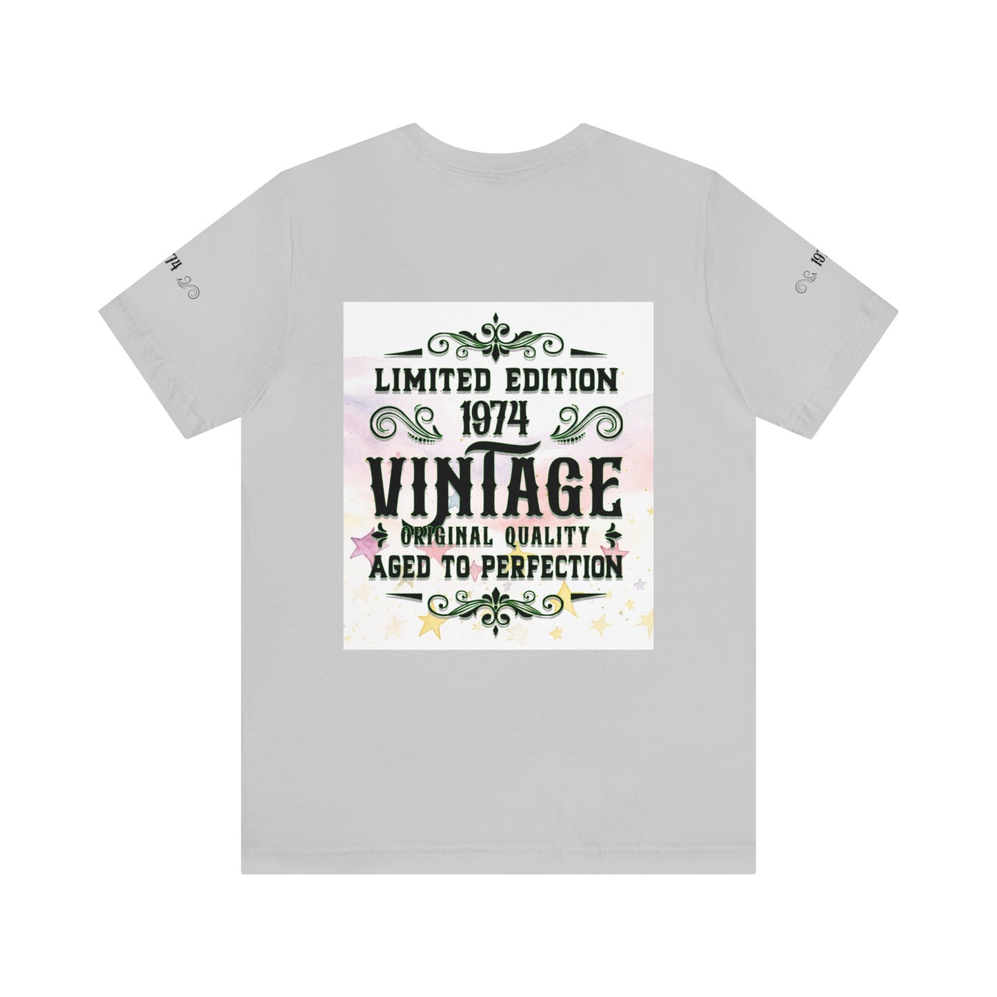 1974 vintage, Unisex Jersey Short Sleeve Tee