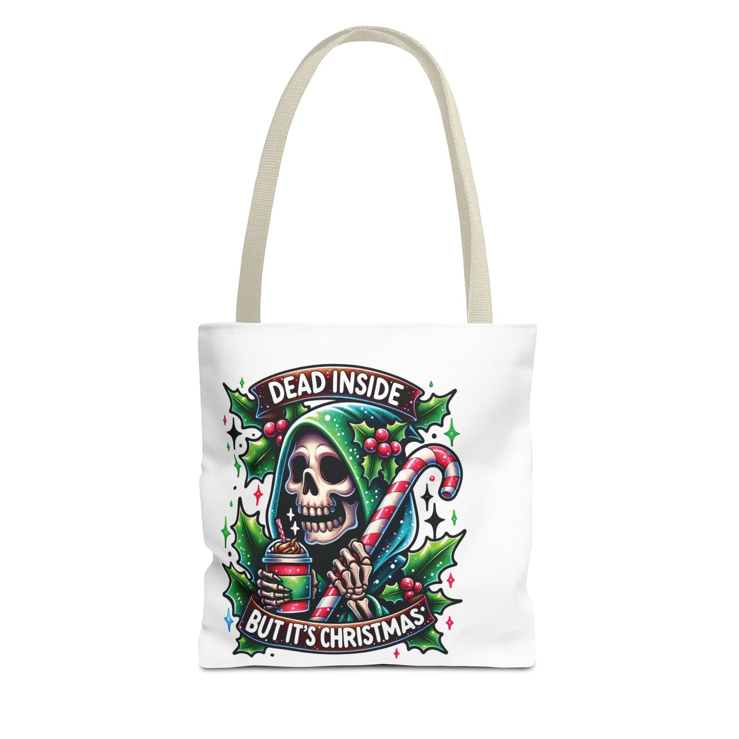 Dead inside but it’s Christmas, Tote Bag (AOP)