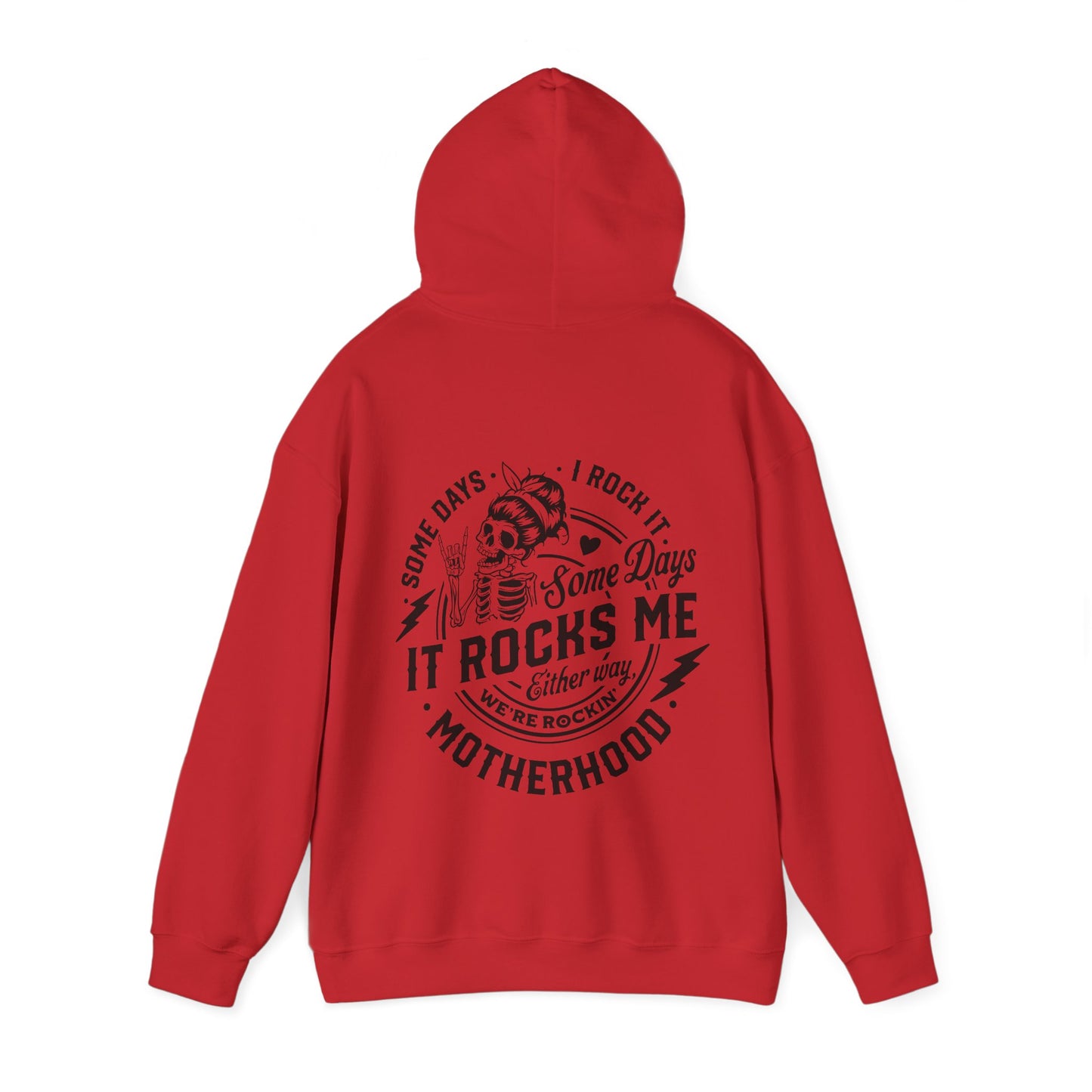 Rocking motherhood ,  Unisex Heavy Blend™ Hooded Sweatshirt (no side arm design)