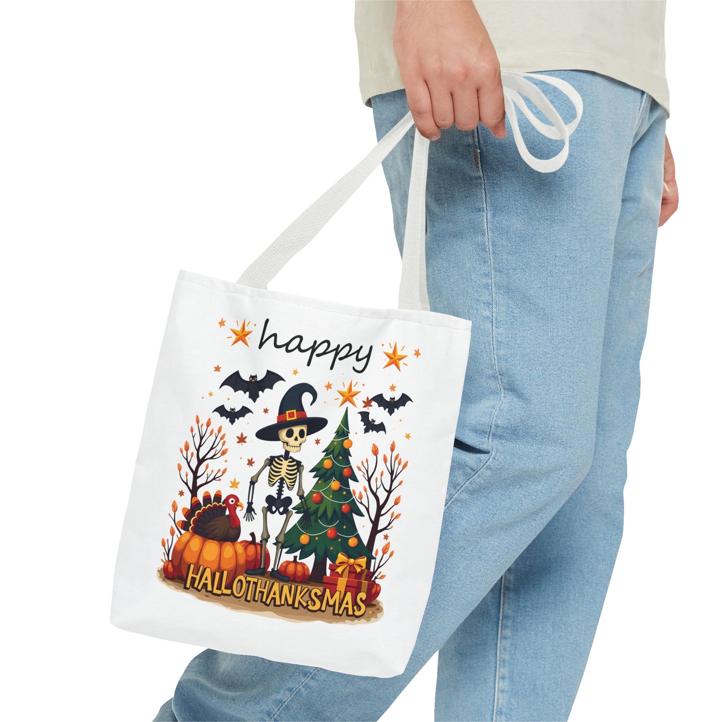 Happy hellothanksmas, Tote Bag (AOP)