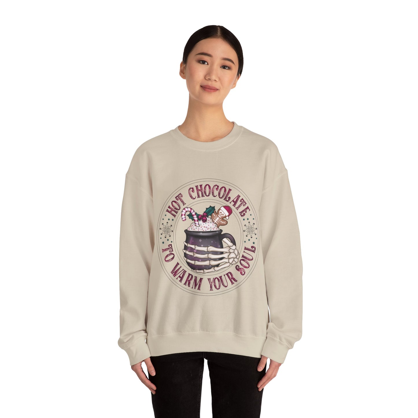 Hot chocolate to warm up my soul, ™ Crewneck Sweatshirt ( no sleeve design )