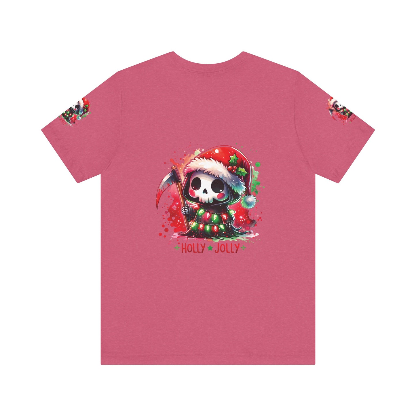 Copy of Holly jolly , Unisex Jersey Short Sleeve Tee ( sleeve design)