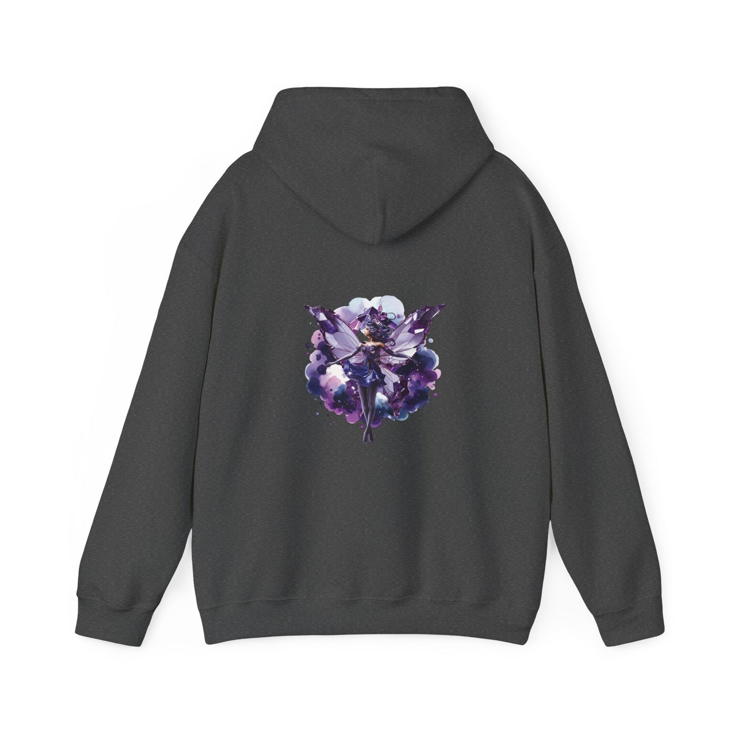 February amethyst fairy, Unisex Heavy Blend™ Hooded Sweatshirt (no arm design)