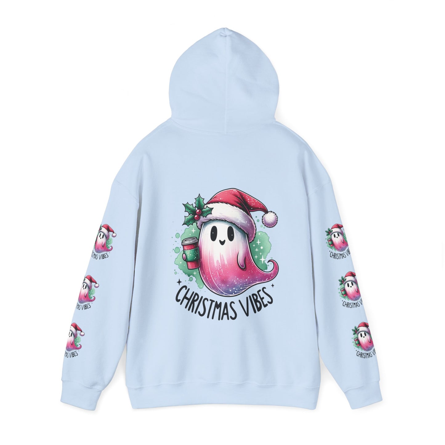 Christmas vibes , Unisex Heavy Blend™ Hooded Sweatshirt (side arm design)