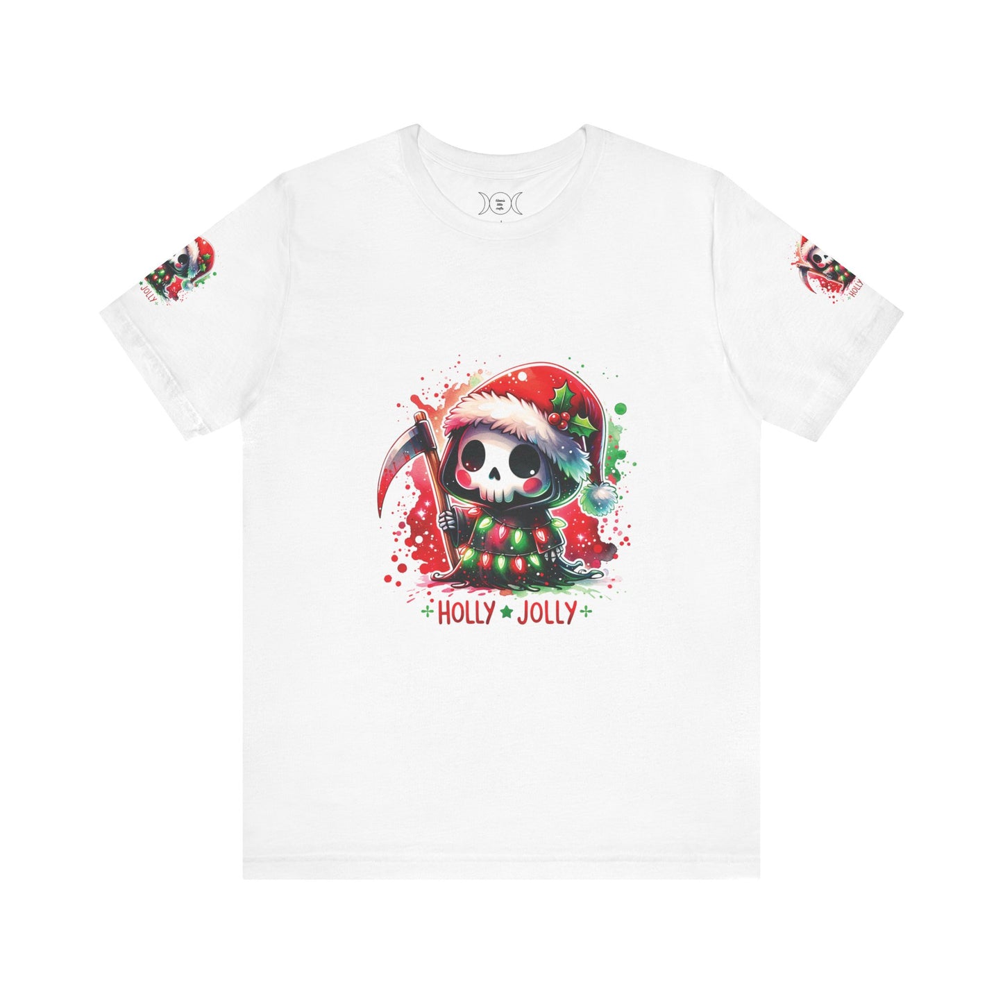 Copy of Holly jolly , Unisex Jersey Short Sleeve Tee ( sleeve design)