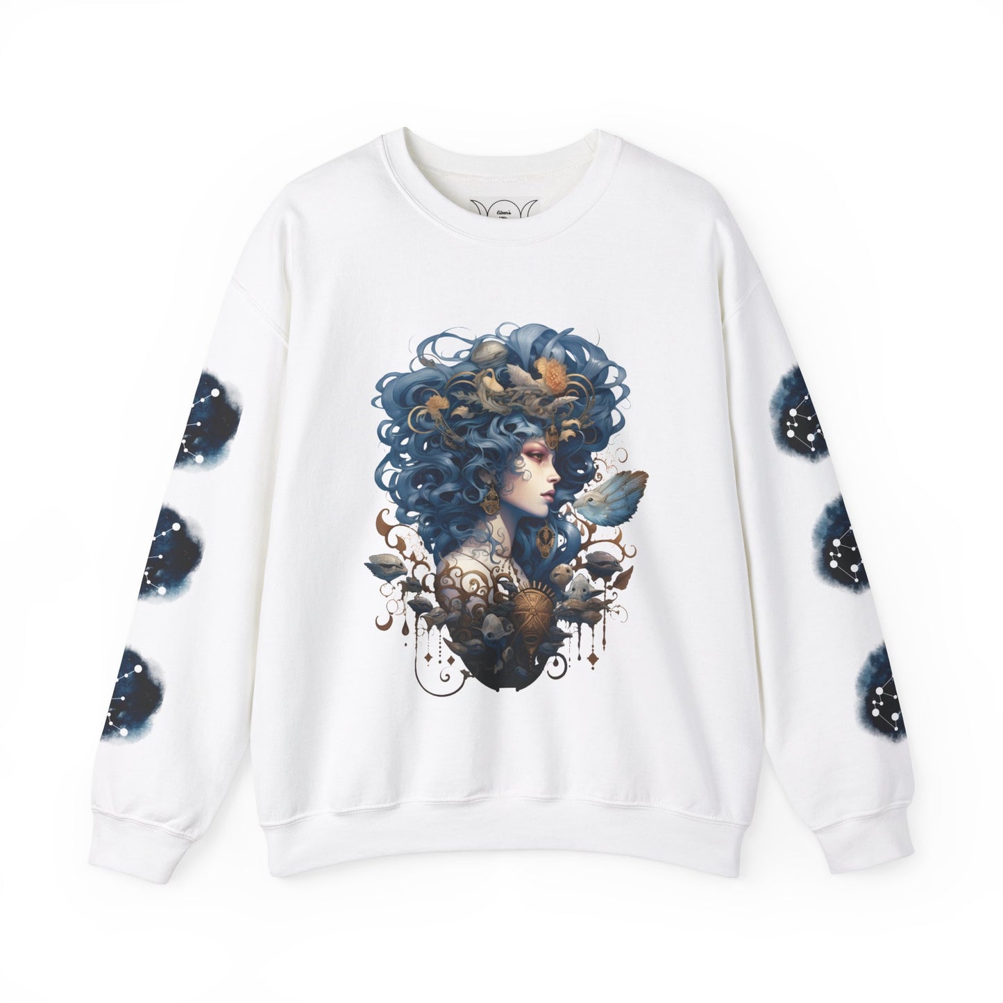 Aquarius , ™ Crewneck Sweatshirt ( side arm design)