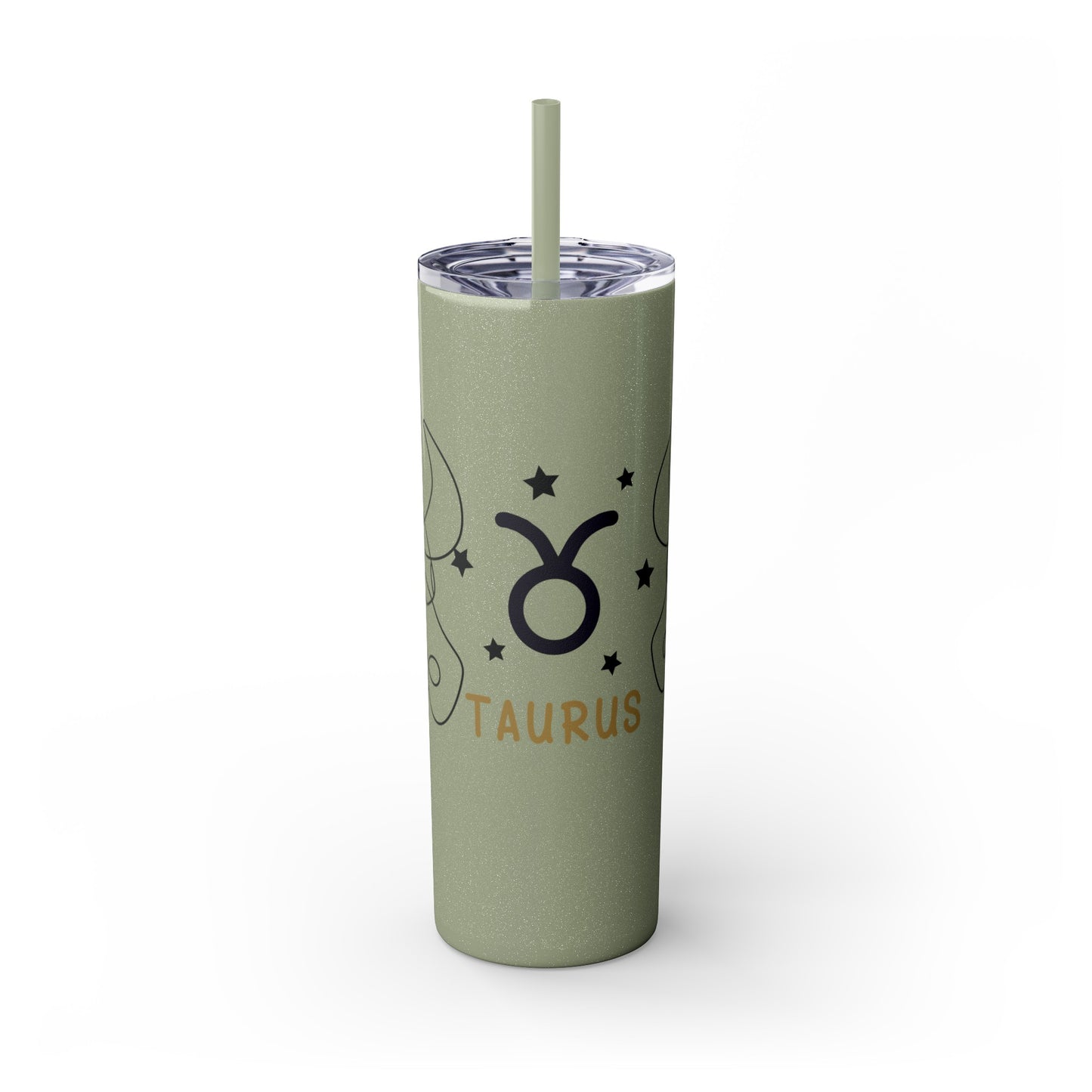 Taurus, Skinny Tumbler with Straw, 20oz