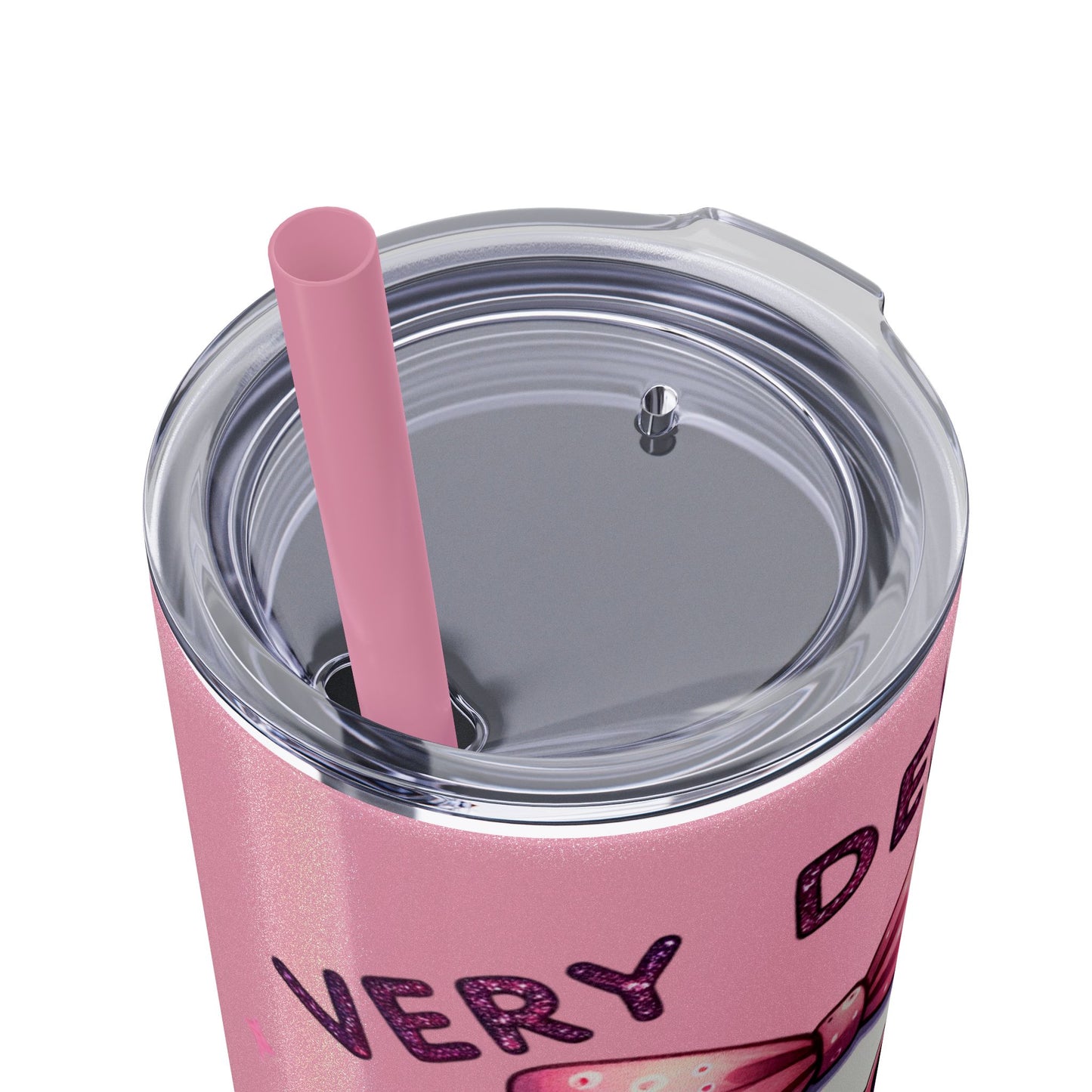 Very demure, Skinny Tumbler with Straw, 20oz