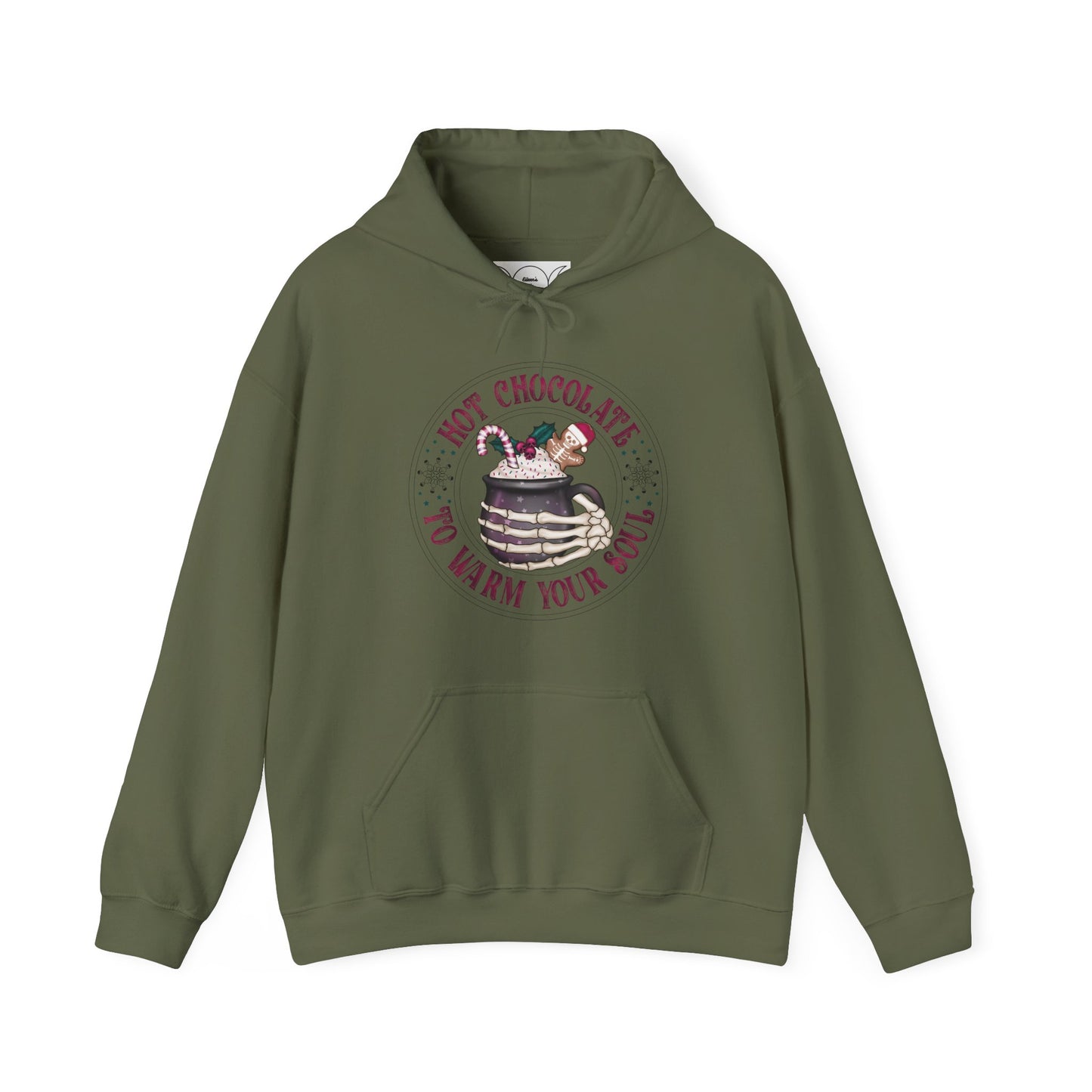 Hot chocolate to warm up my soul,  Unisex Heavy Blend™ Hooded Sweatshirt (no side arm design)