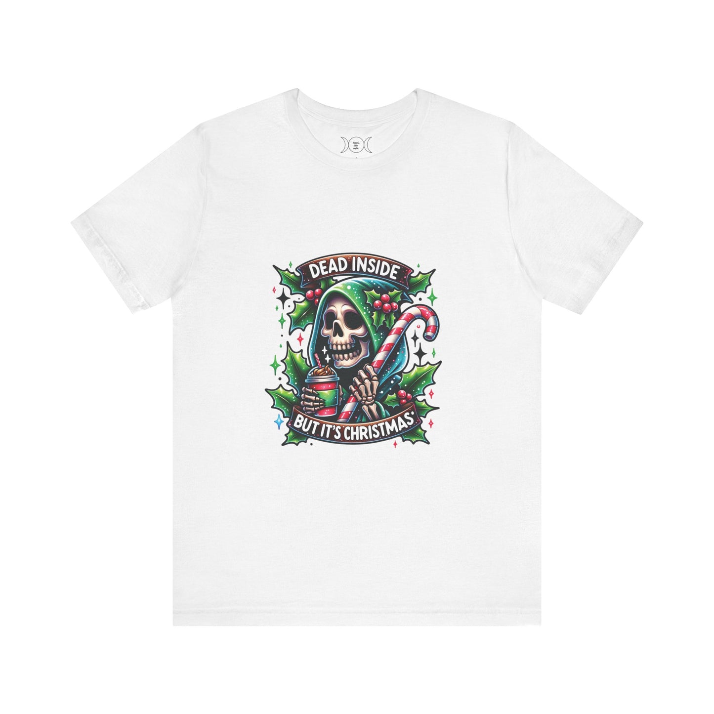 Dead inside but it’s Christmas, Unisex Jersey Short Sleeve Tee ( no sleeve design)