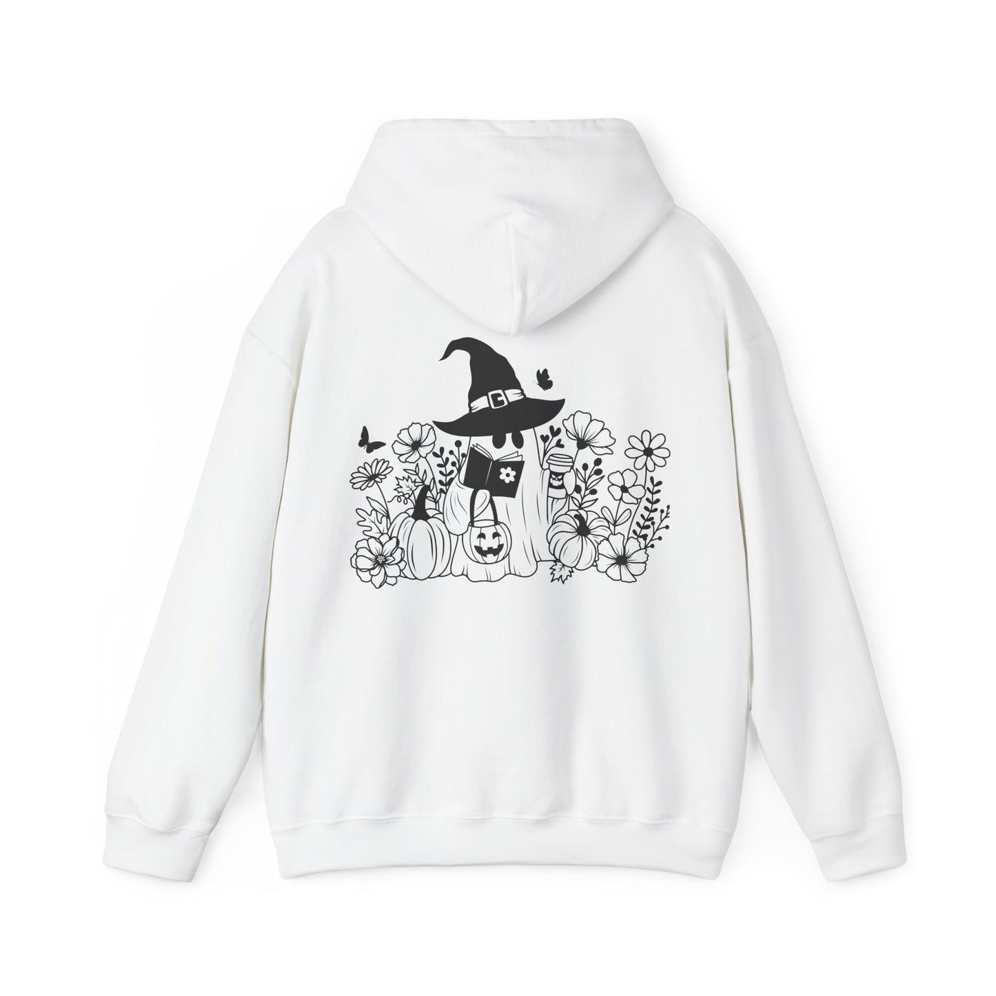 Cozy boo reading,  Unisex Heavy Blend™ Hooded Sweatshirt (no side arm design)