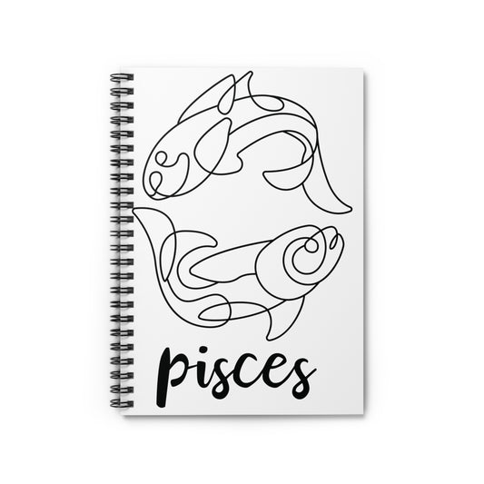 Pisces, Spiral Notebook - Ruled Line