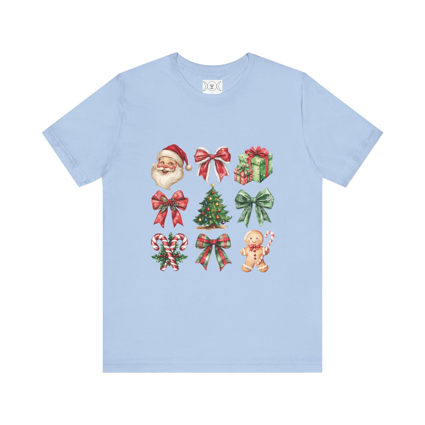 Christmas and bows , Unisex Jersey Short Sleeve Tee ( no sleeve design)