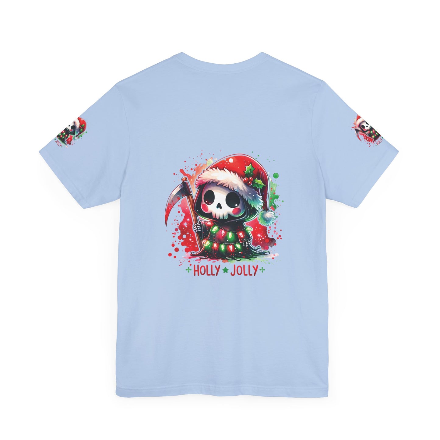 Copy of Holly jolly , Unisex Jersey Short Sleeve Tee ( sleeve design)