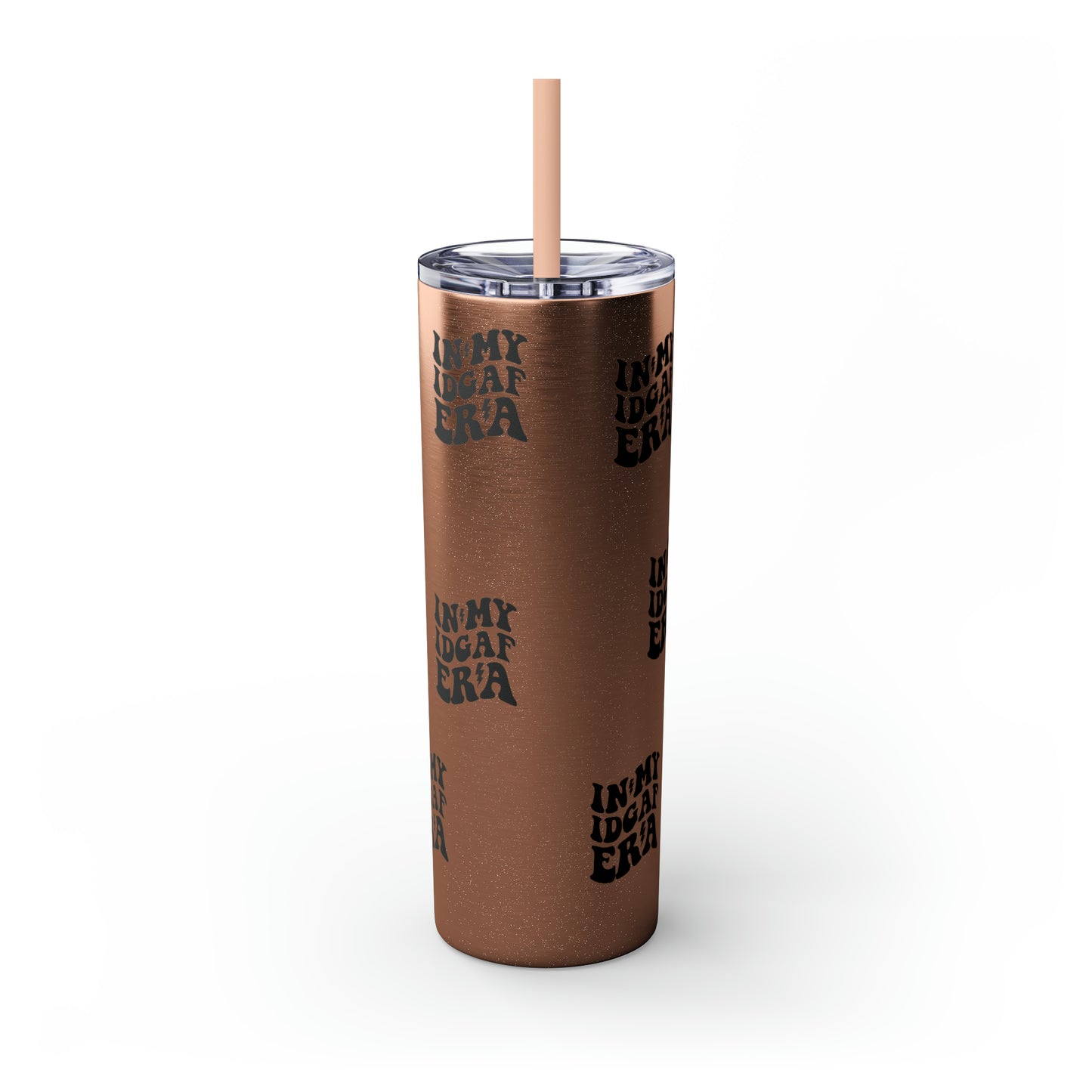 In my IDGAF era, Tumbler with Straw, 20oz