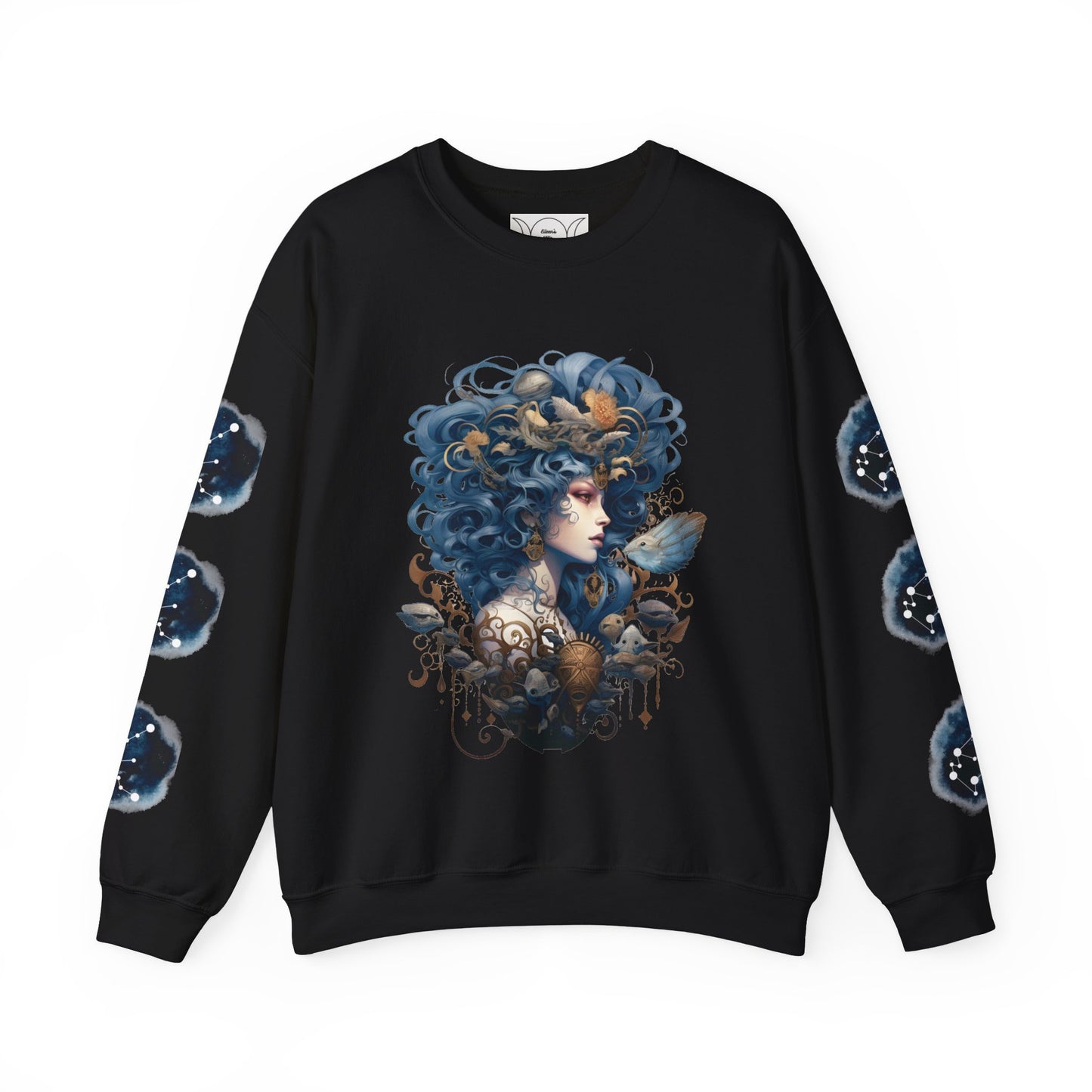 Aquarius , ™ Crewneck Sweatshirt ( side arm design)