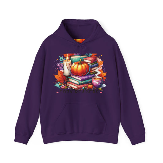 Copy of Cozy reader book society,  Unisex Heavy Blend™ Hooded Sweatshirt (no side arm design)