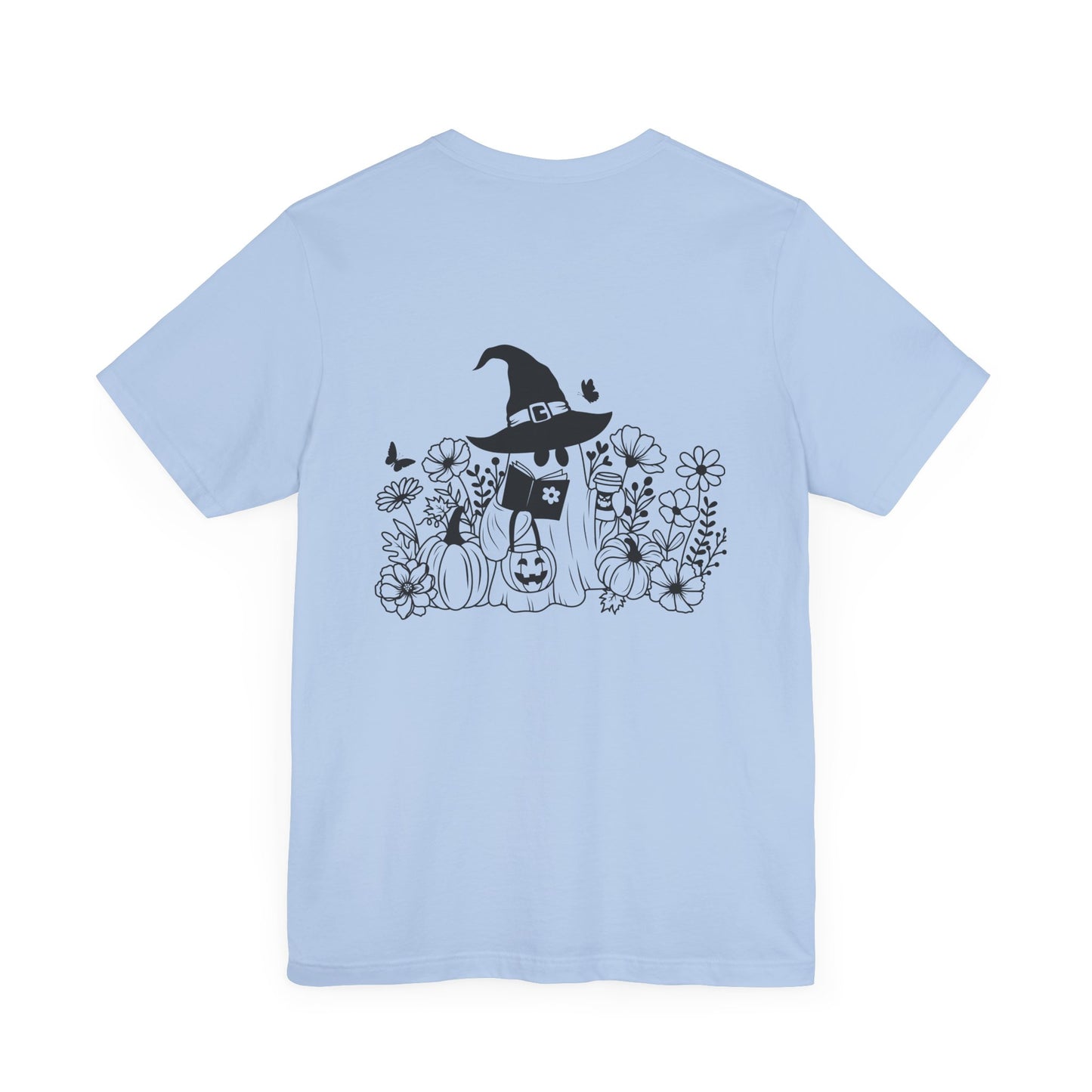 Cozy boo reading, Unisex Jersey Short Sleeve Tee ( No sleeve design)