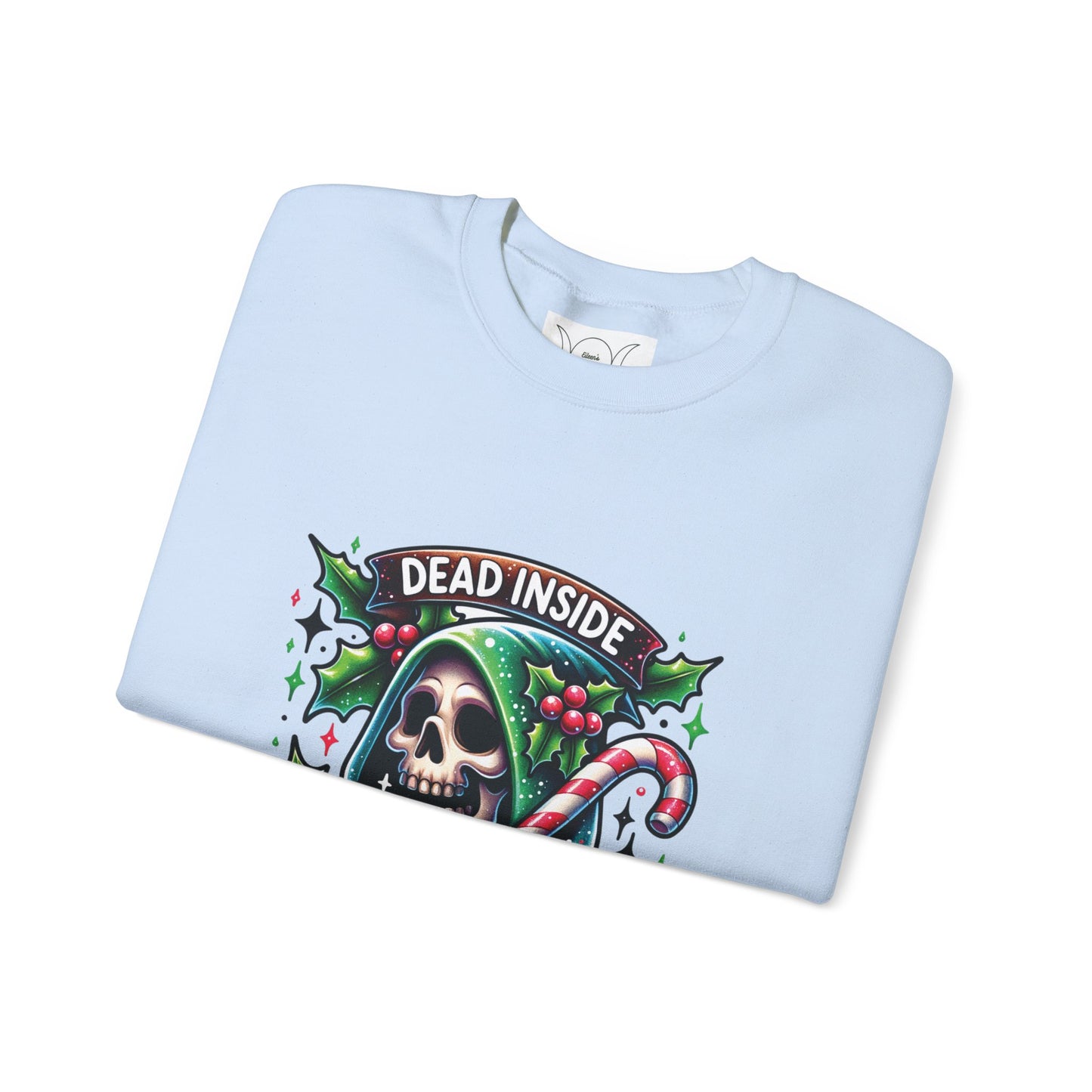 Dead inside but it’s Christmas, ™ Crewneck Sweatshirt ( sleeve design )