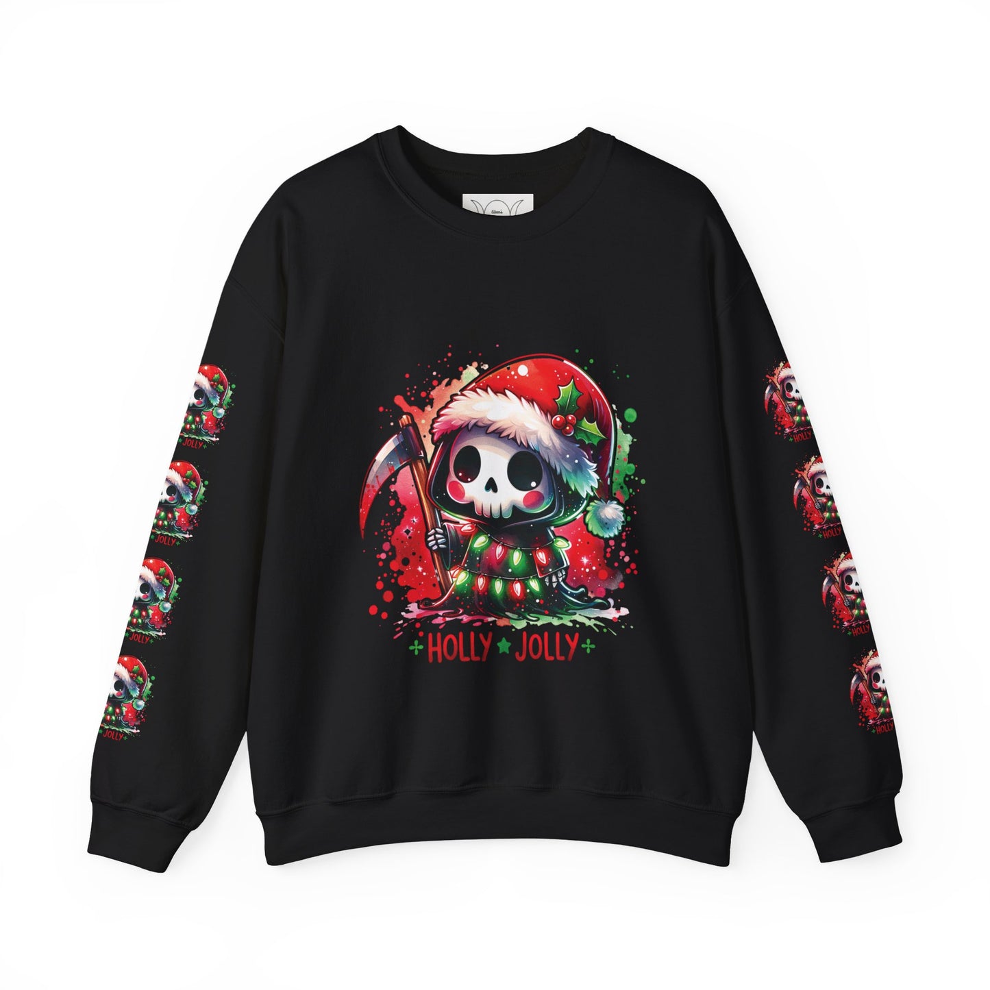 Holly jolly, ™ Crewneck Sweatshirt ( sleeve design )