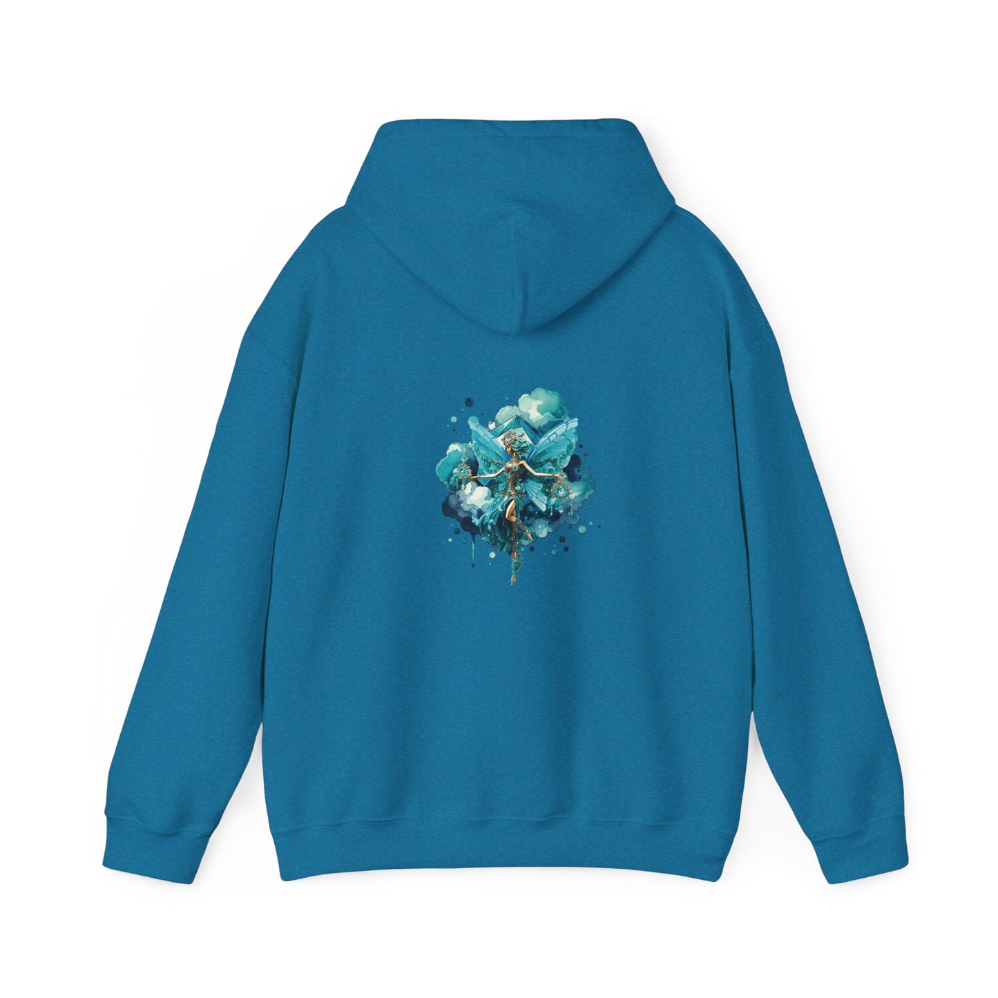 March aquamarine fairy, Unisex Heavy Blend™ Hooded Sweatshirt ( no arm design)