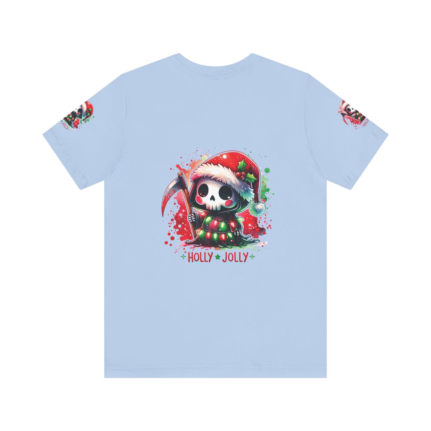 Copy of Holly jolly , Unisex Jersey Short Sleeve Tee ( sleeve design)