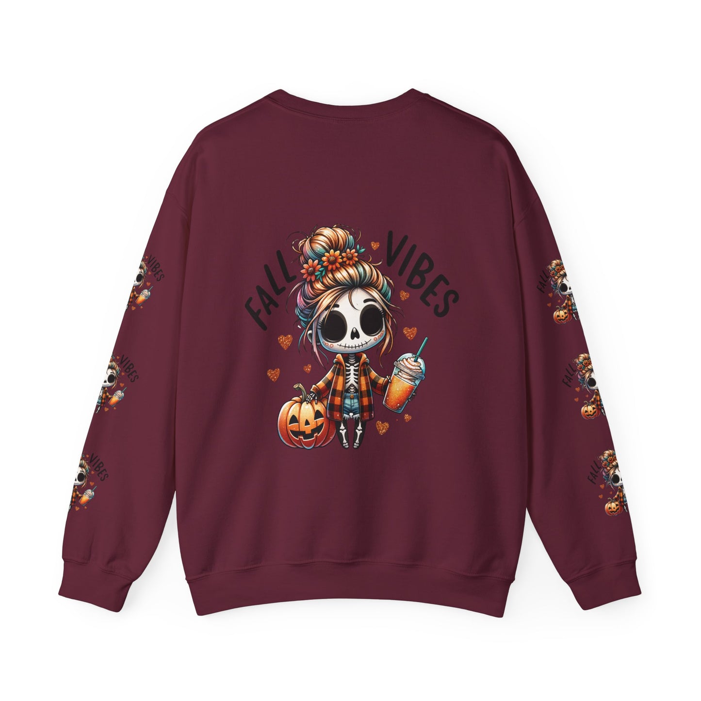 Fall vibes, ™ Crewneck Sweatshirt ( sleeve design )