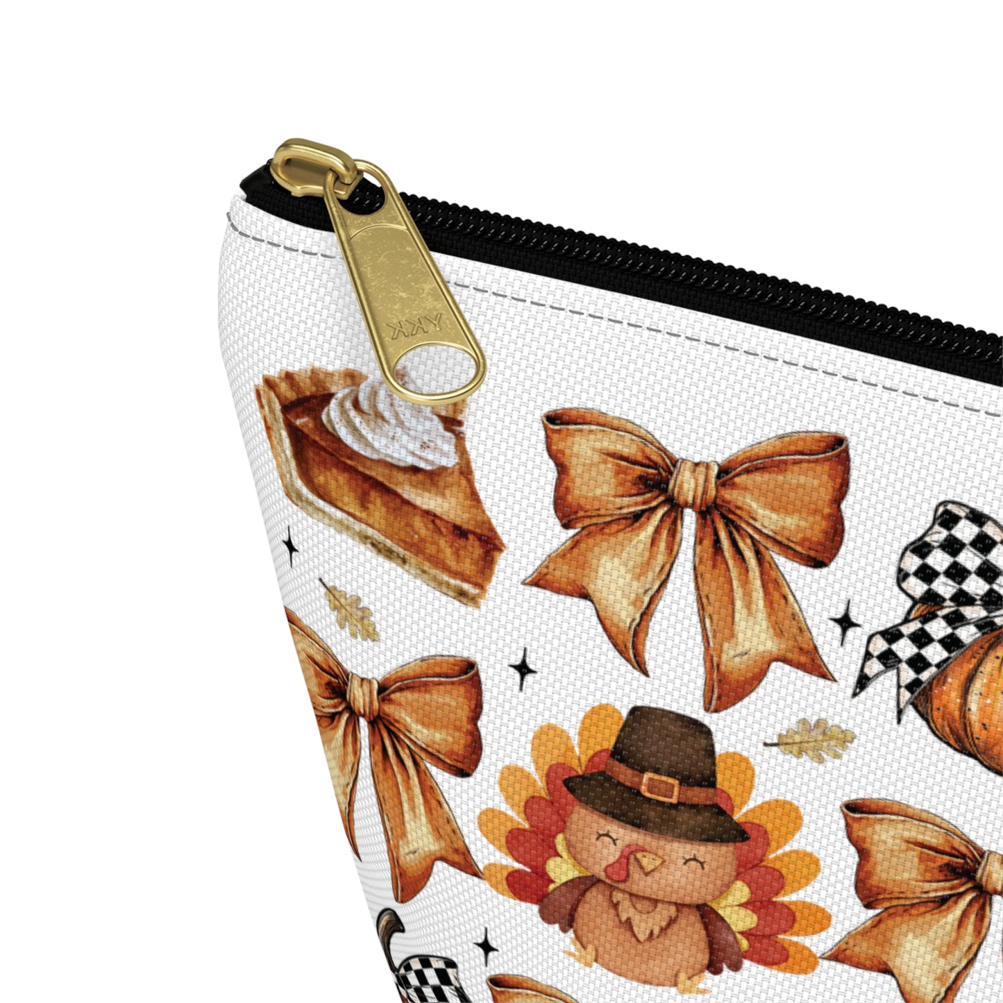 Thanksgiving and bows,  Accessory Pouch w T-bottoms