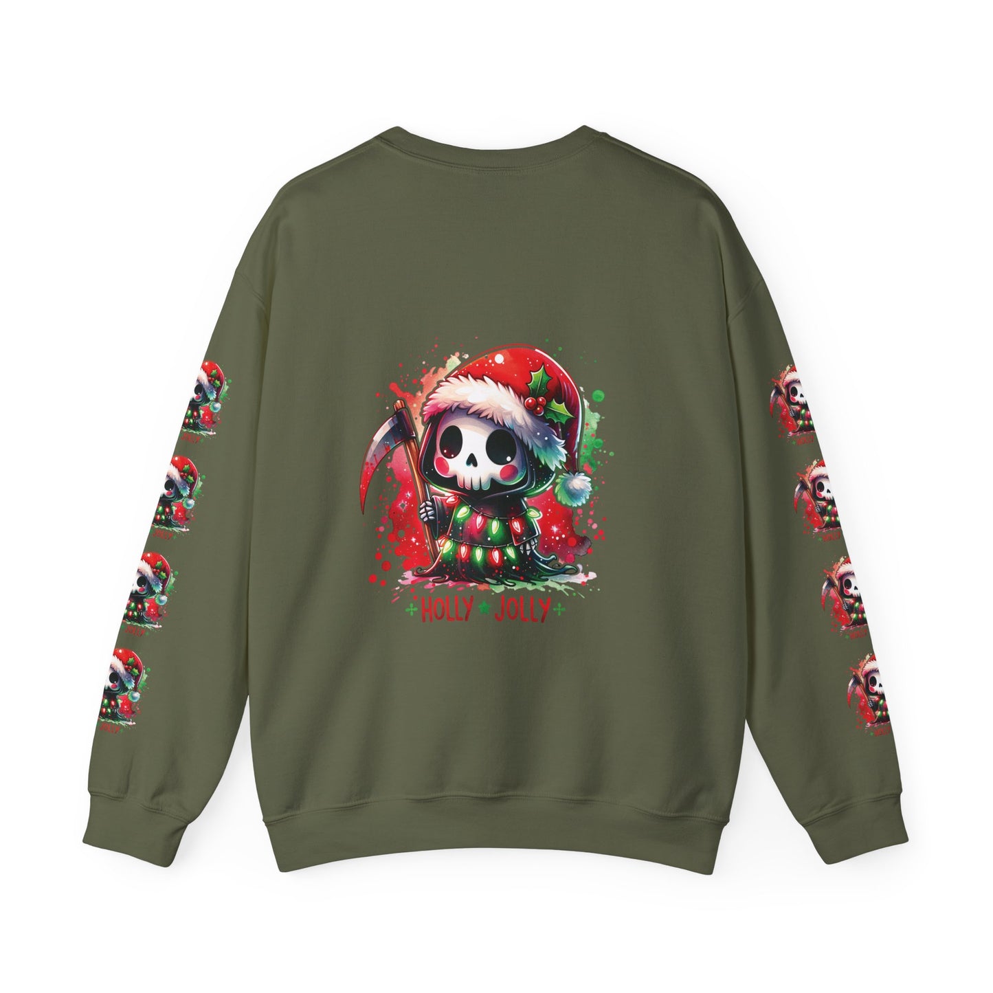 Holly jolly, ™ Crewneck Sweatshirt ( sleeve design )