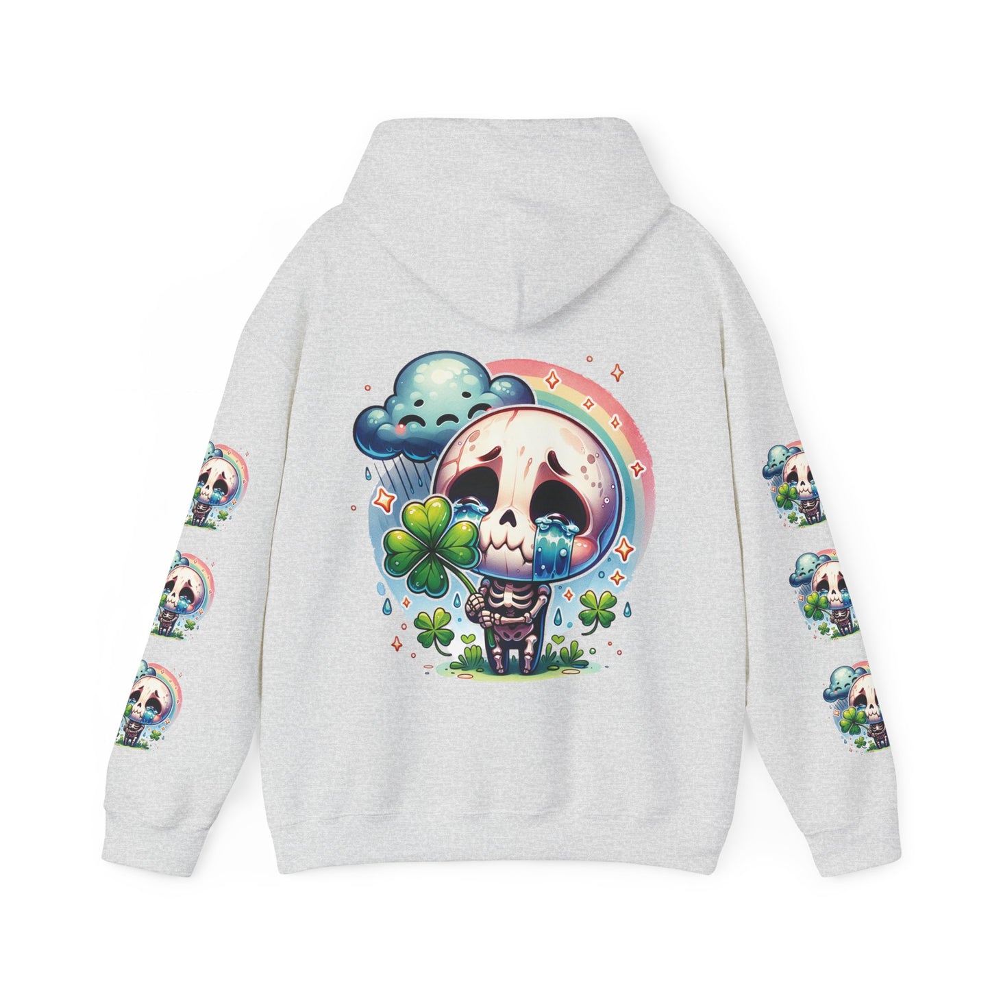 Little guy feeling lucky,  Unisex Heavy Blend™ Hooded Sweatshirt (side arm design)