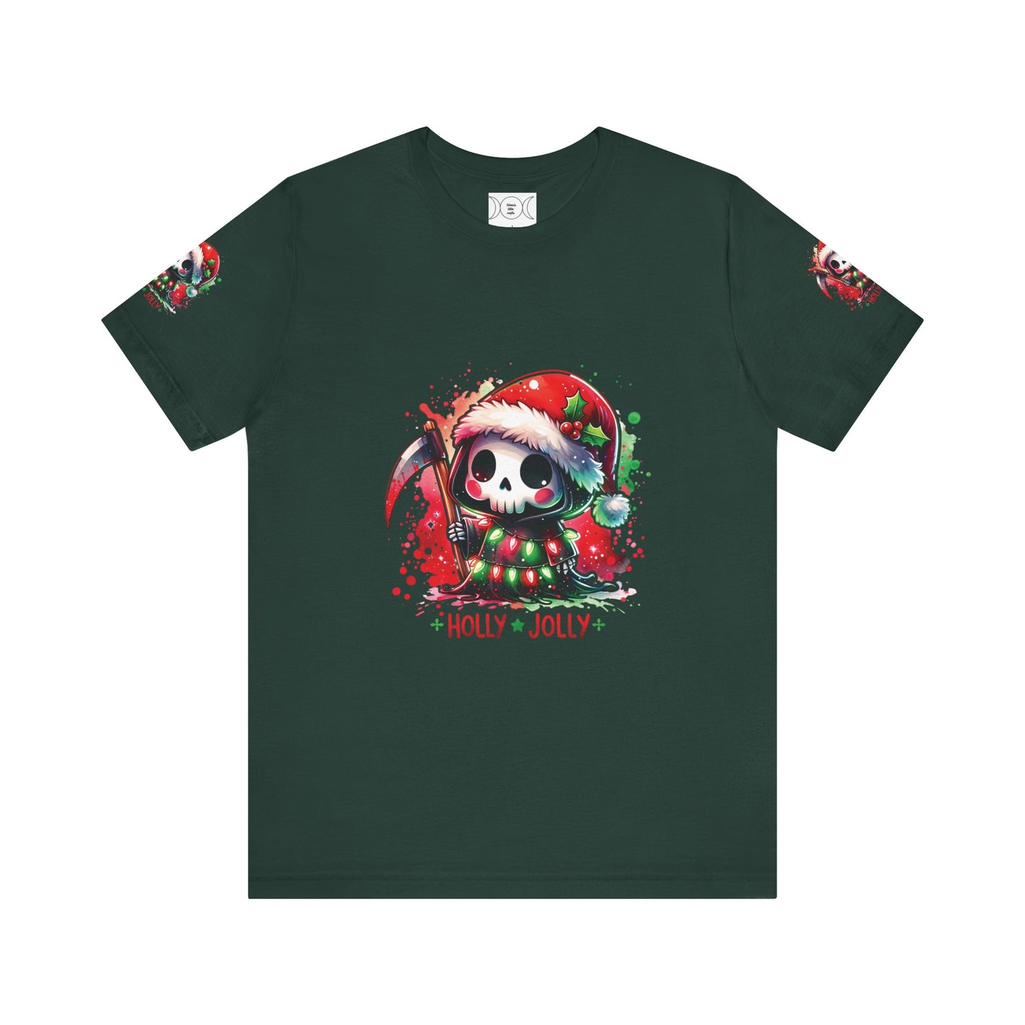 Copy of Holly jolly , Unisex Jersey Short Sleeve Tee ( sleeve design)