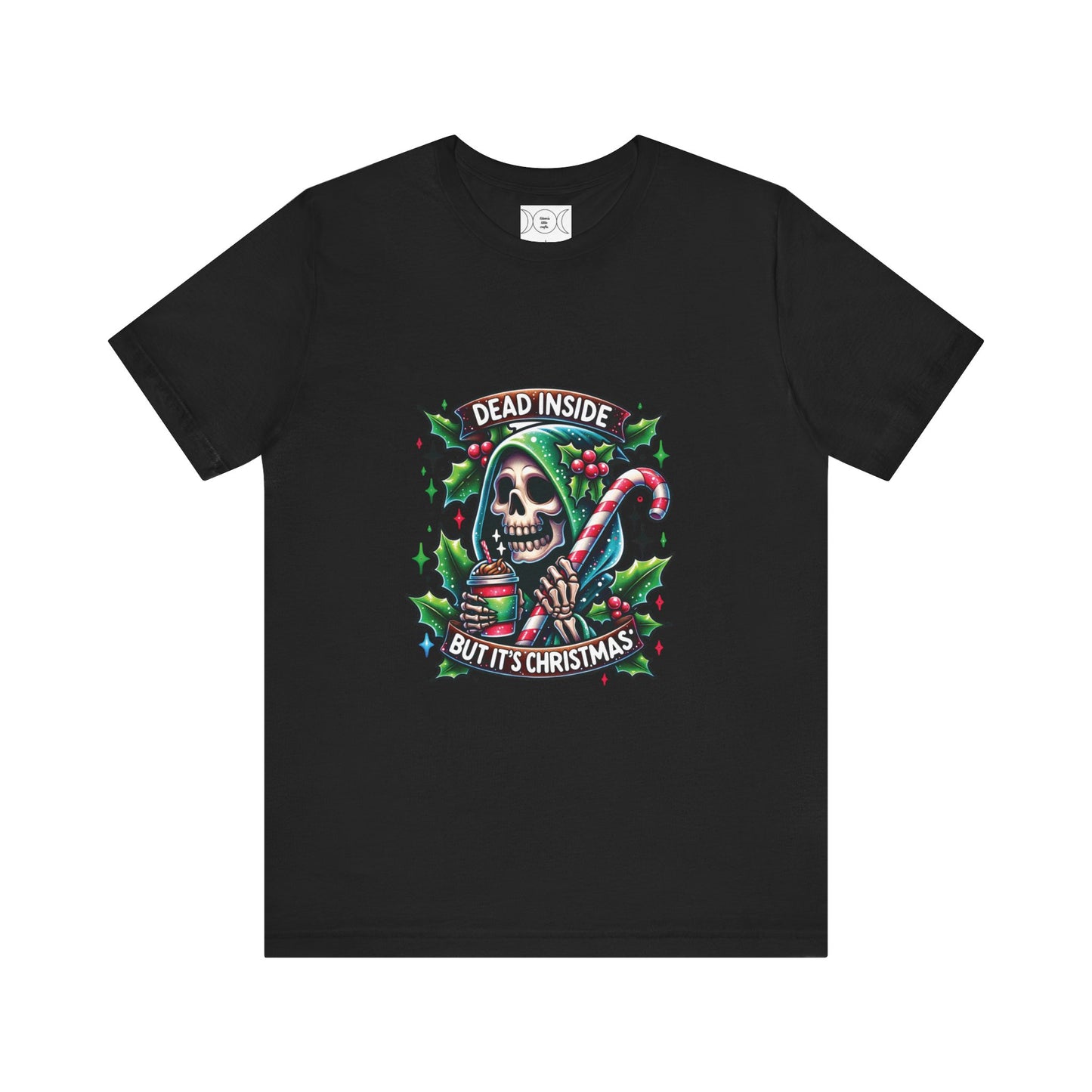 Dead inside but it’s Christmas, Unisex Jersey Short Sleeve Tee ( no sleeve design)