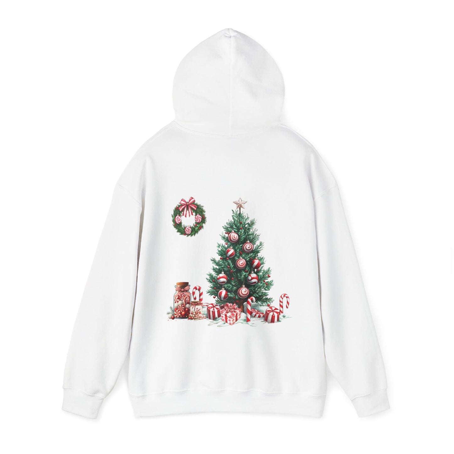 Peppermint Christmas ,  Unisex Heavy Blend™ Hooded Sweatshirt (no side arm design)