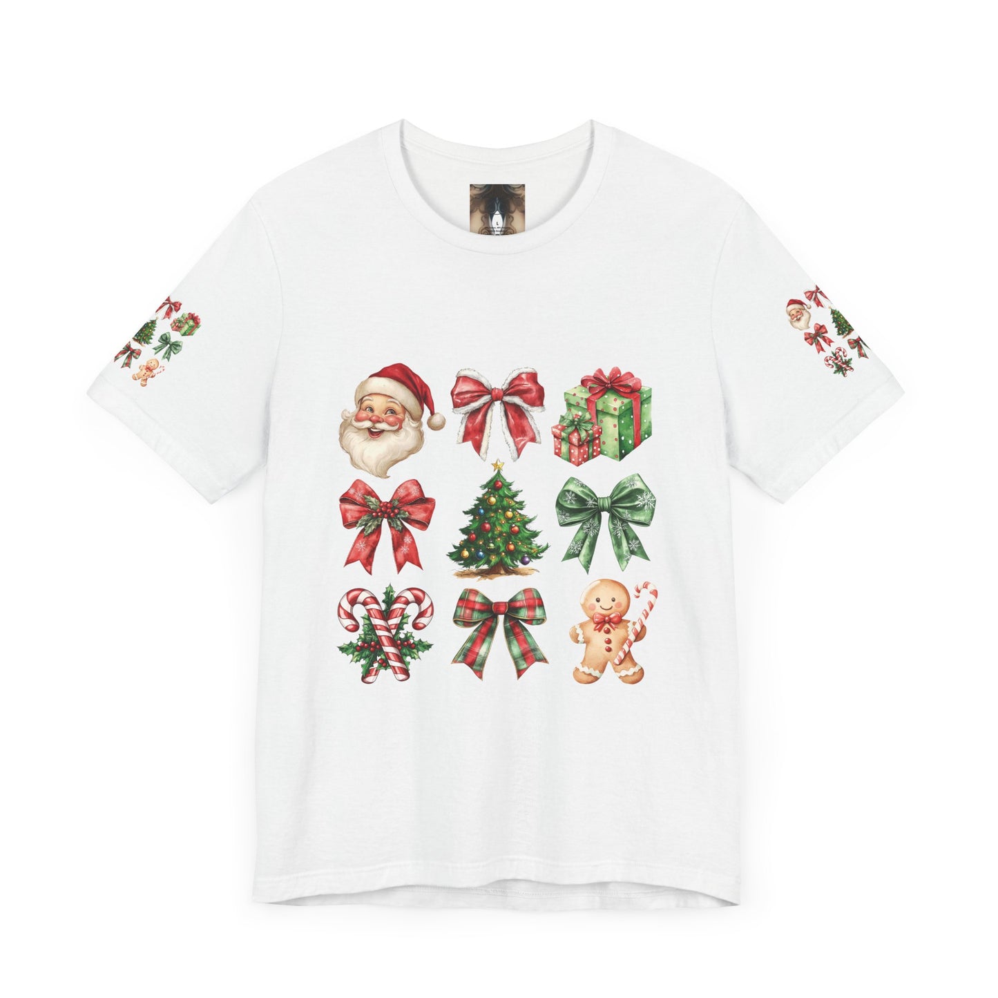 Christmas and bows, Unisex Jersey Short Sleeve Tee