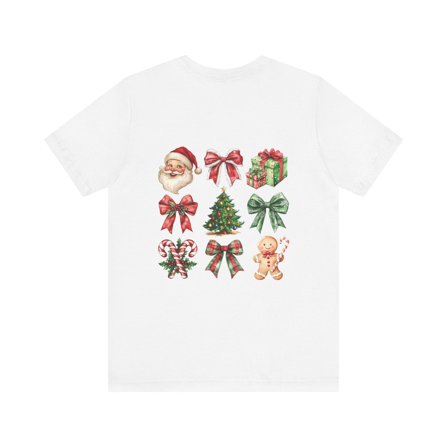 Christmas and bows , Unisex Jersey Short Sleeve Tee ( no sleeve design)